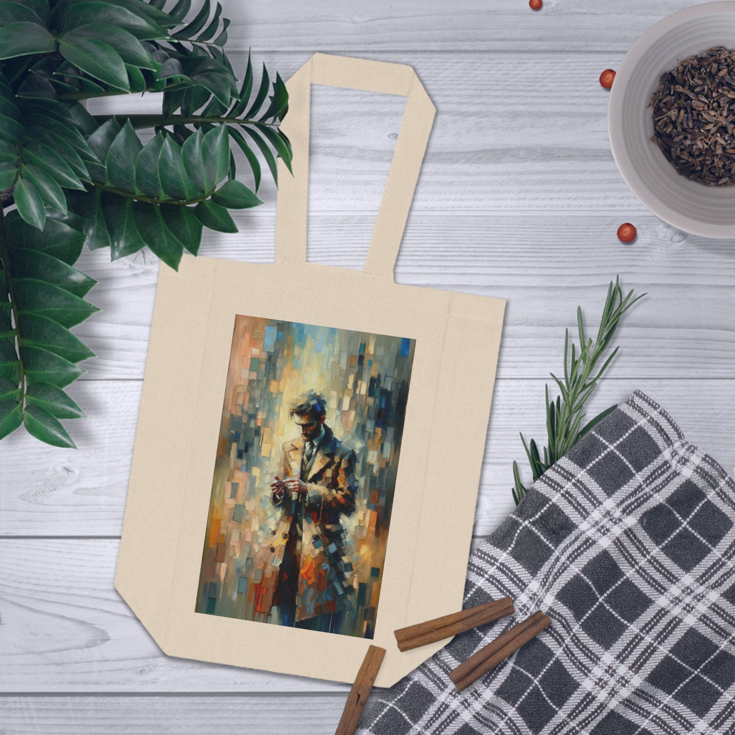 Urban Tachism Encounter Double Wine Tote Bag