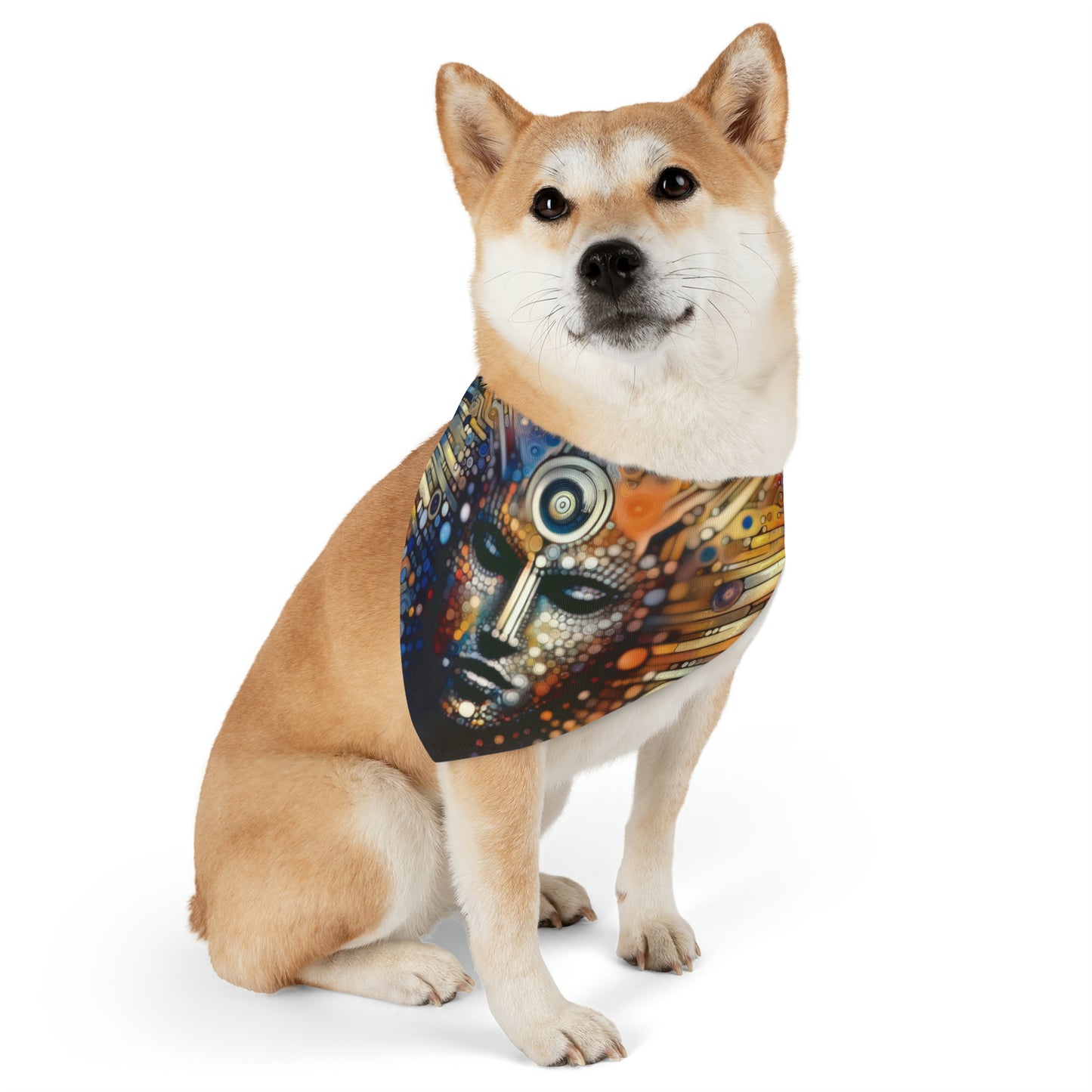 Digital Rhythm Tapestry Pet Bandana Collar