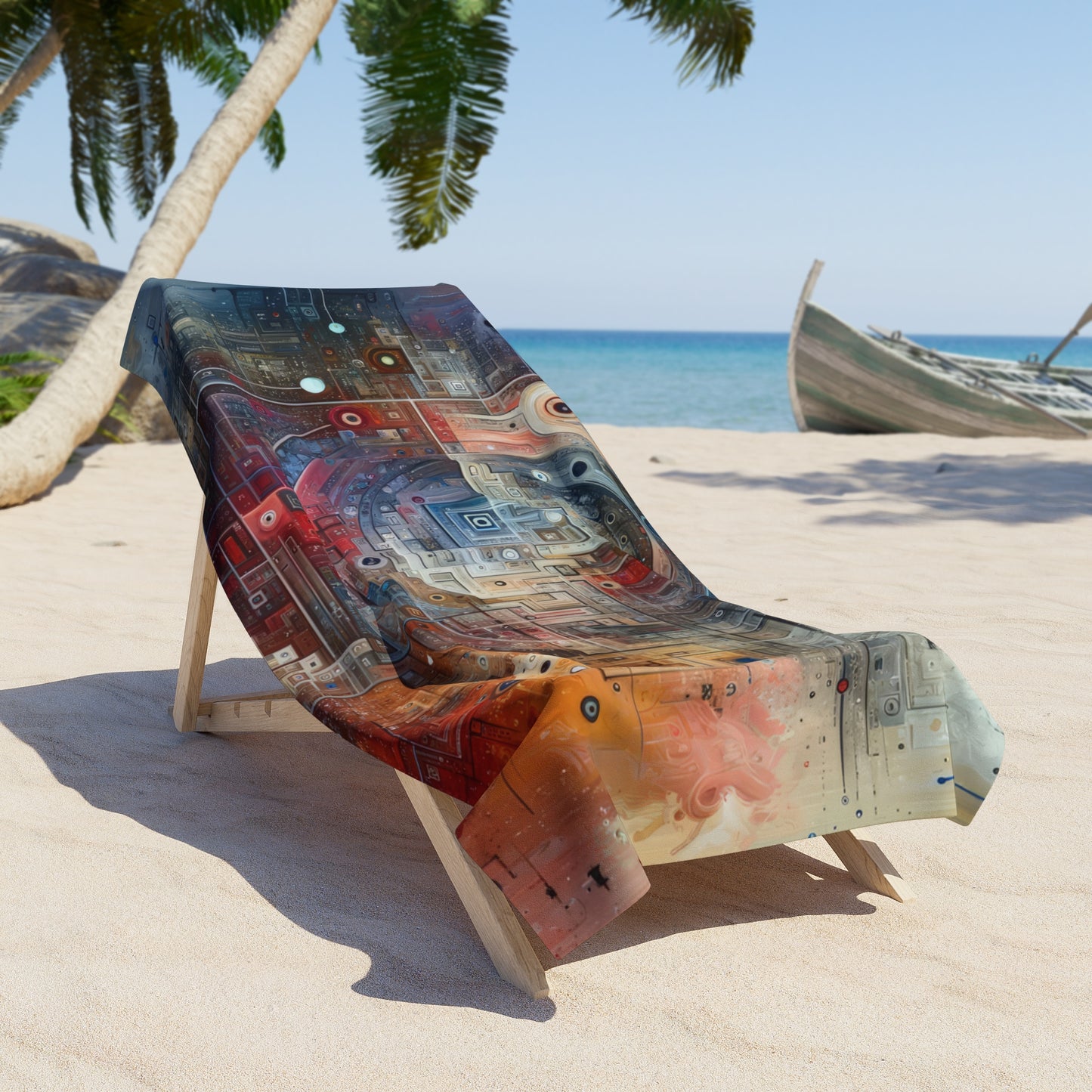 Awareness Algorithm Tachism Beach Towel