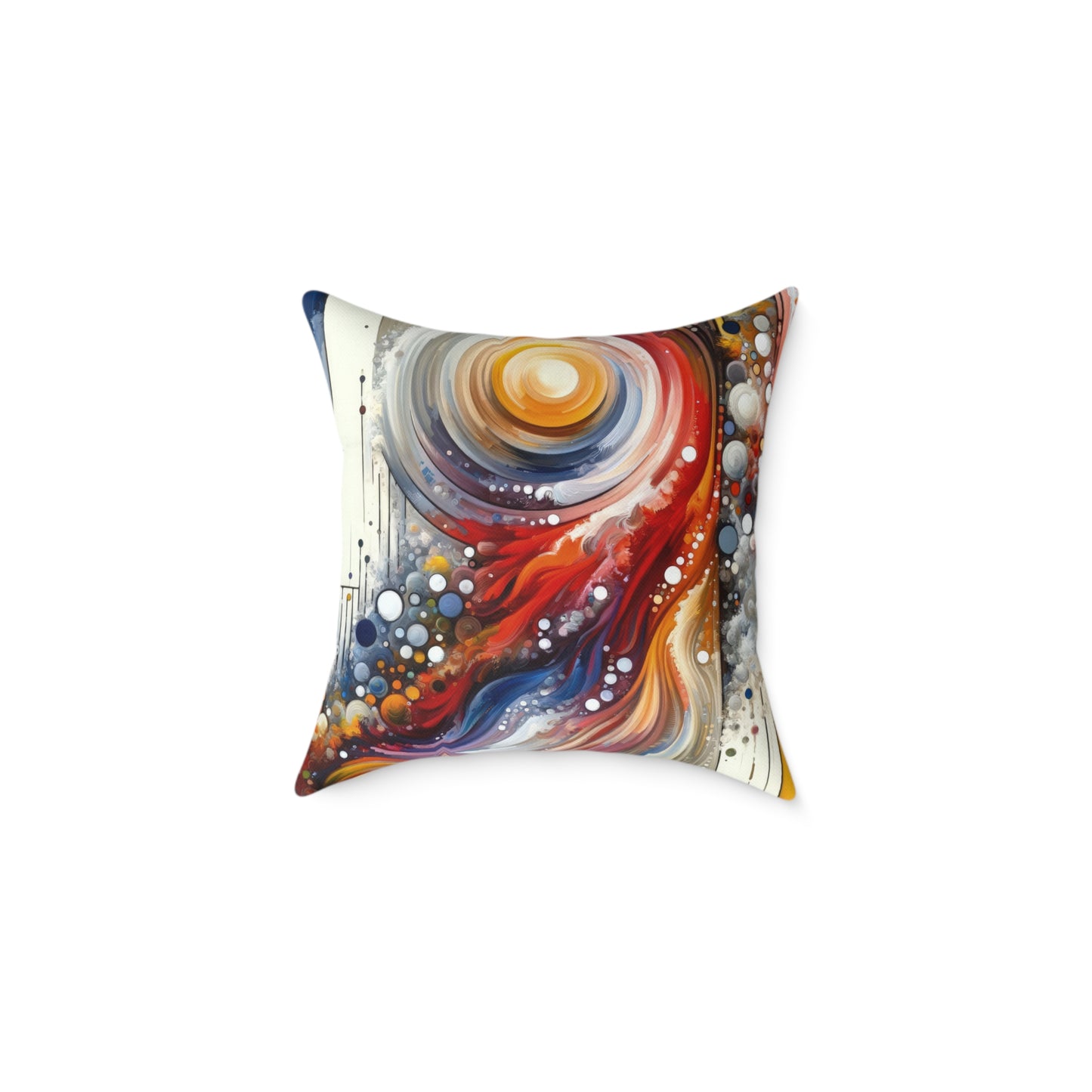 Harmonic Swirl Elegance Spun Polyester Pillow