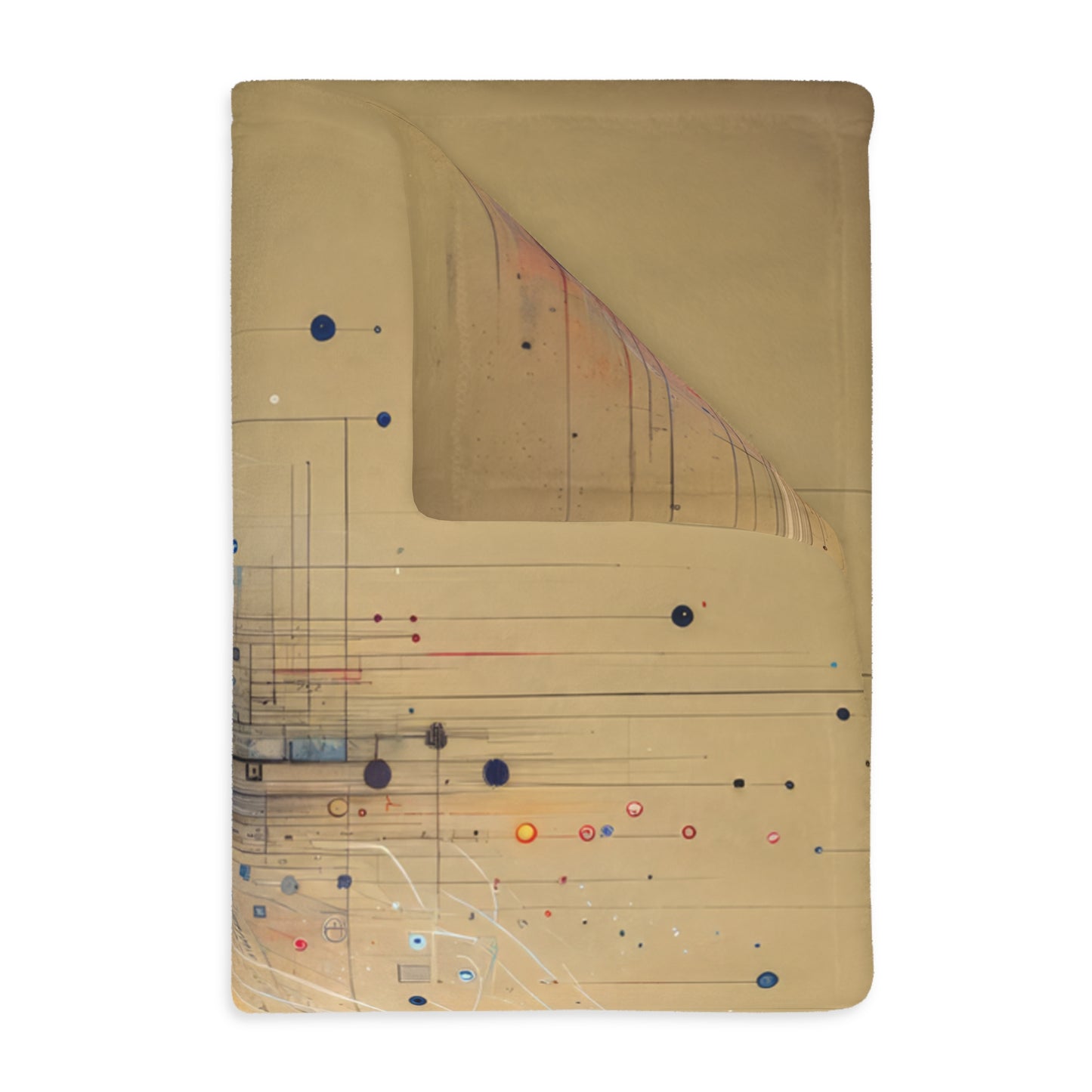 Digital Rhythmic Architecture Velveteen Microfiber Blanket (Two-sided print)