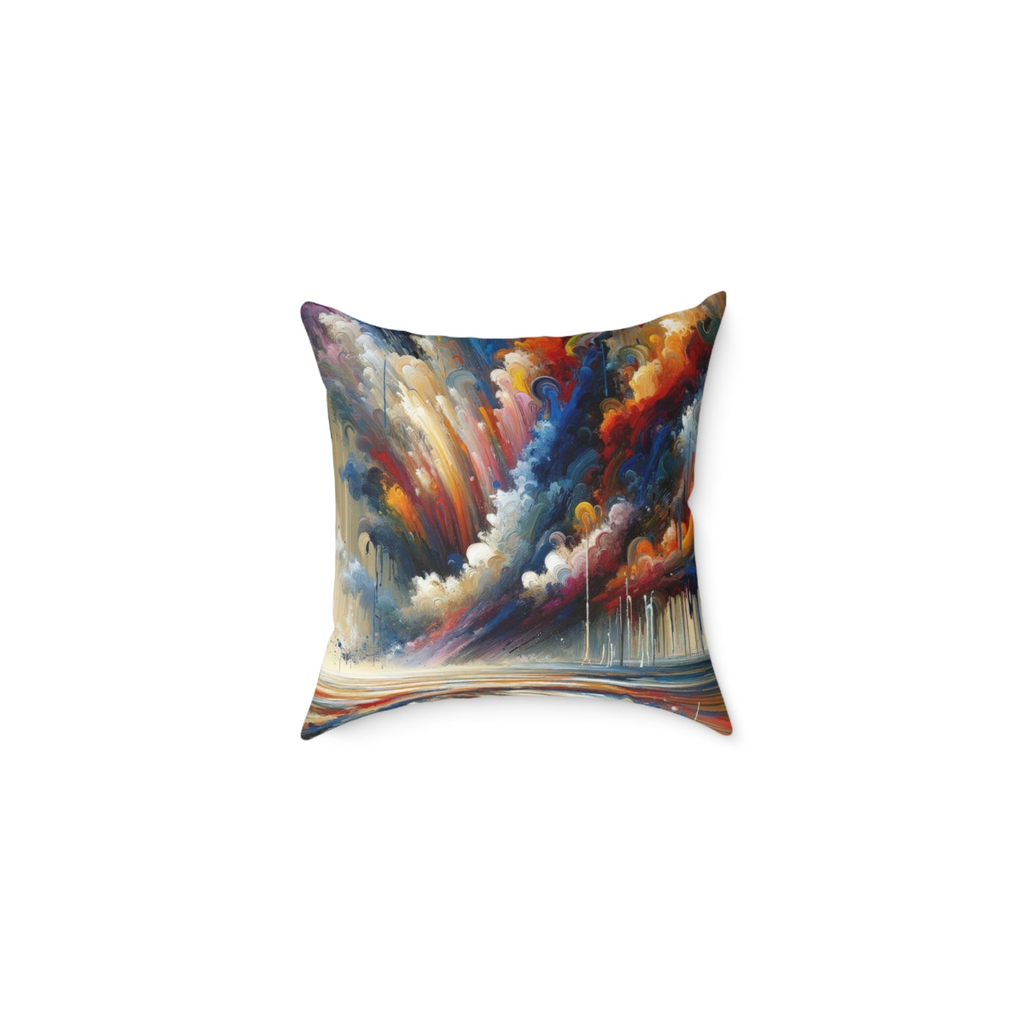 Grandiose Transformation Tachism Spun Polyester Pillow