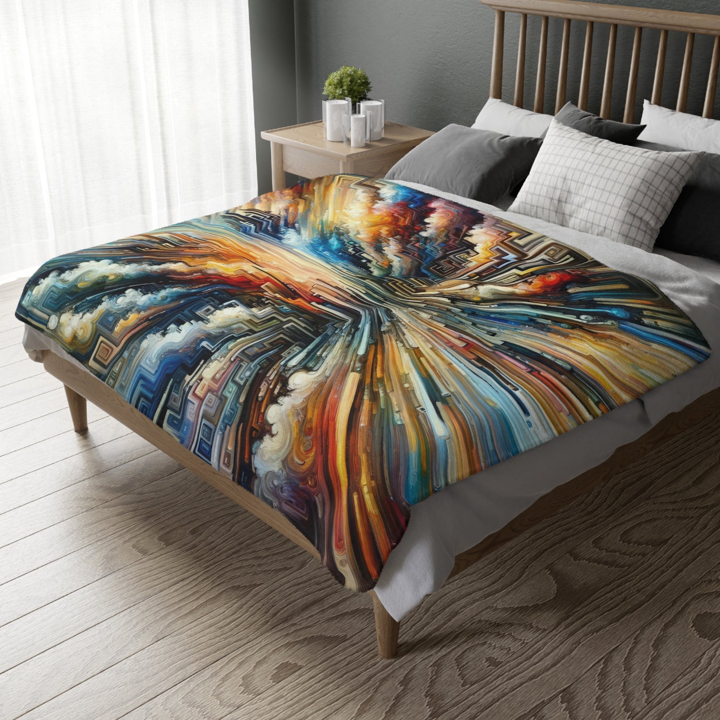 Transformative Tapestry Ascent Velveteen Microfiber Blanket (Two-sided print)