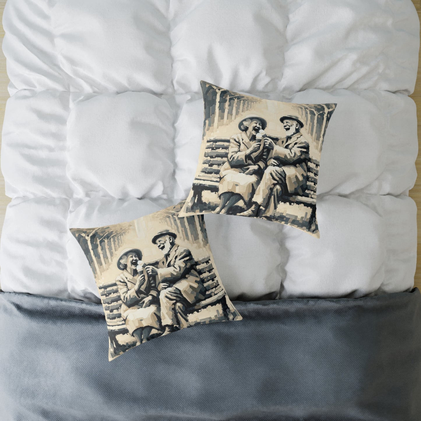 Joyful Companionship Serenity Spun Polyester Pillow