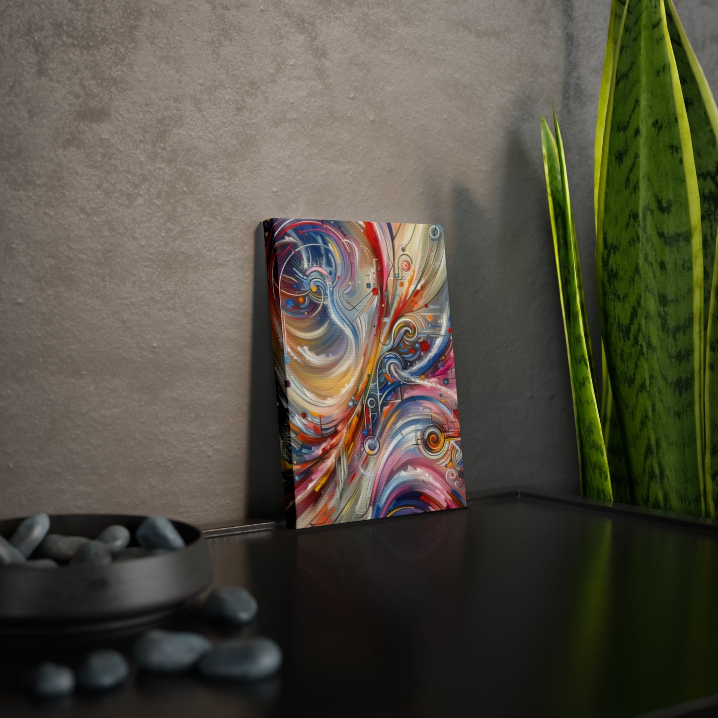 Interconnectivity Tachism Dynamics Canvas Photo Tile