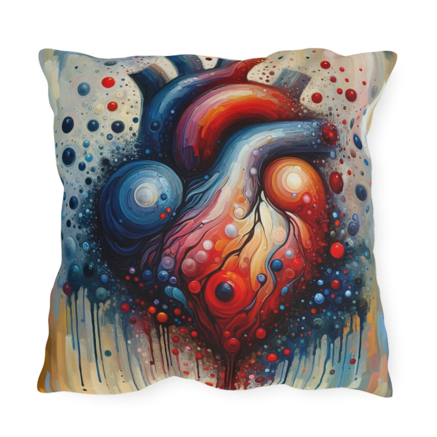 Empathetic Heart Expression Outdoor Pillows