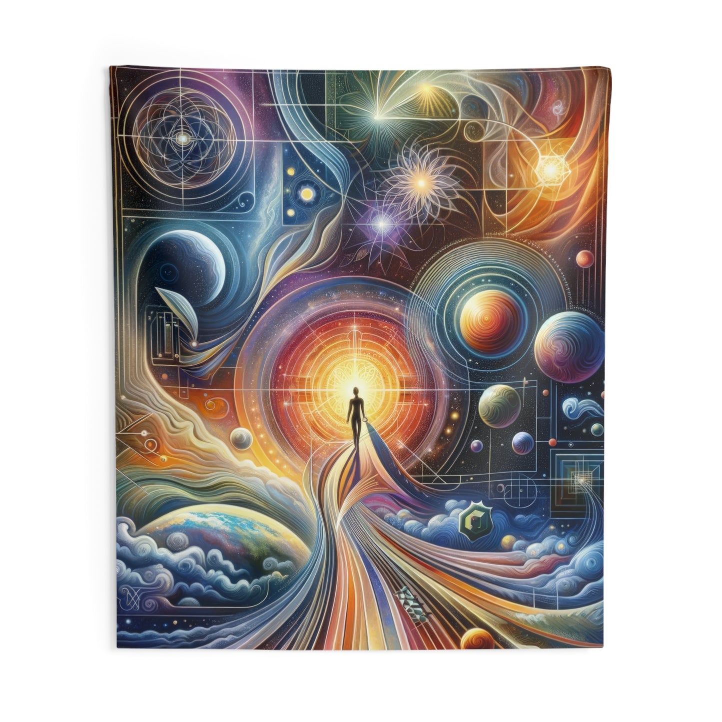 Unified Cosmic Alignment Indoor Wall Tapestries