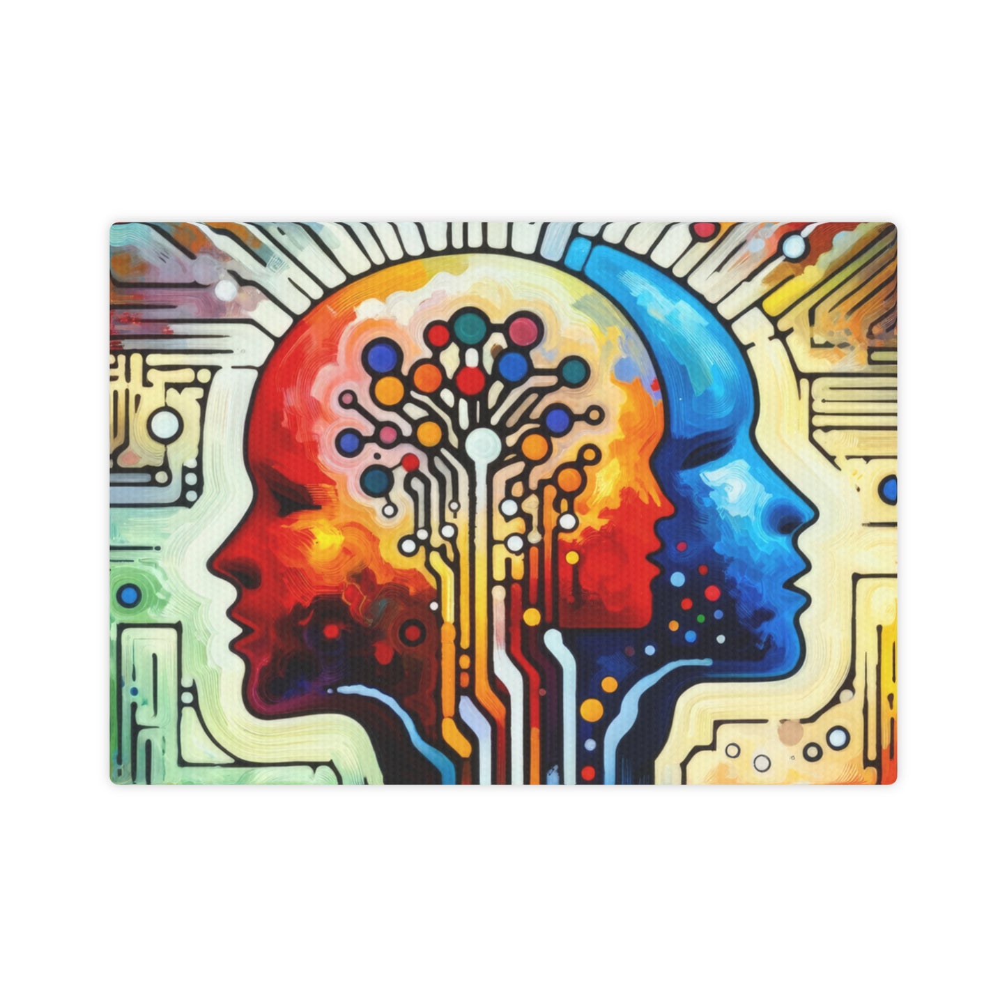 Empathetic Connection Abstract Canvas Photo Tile