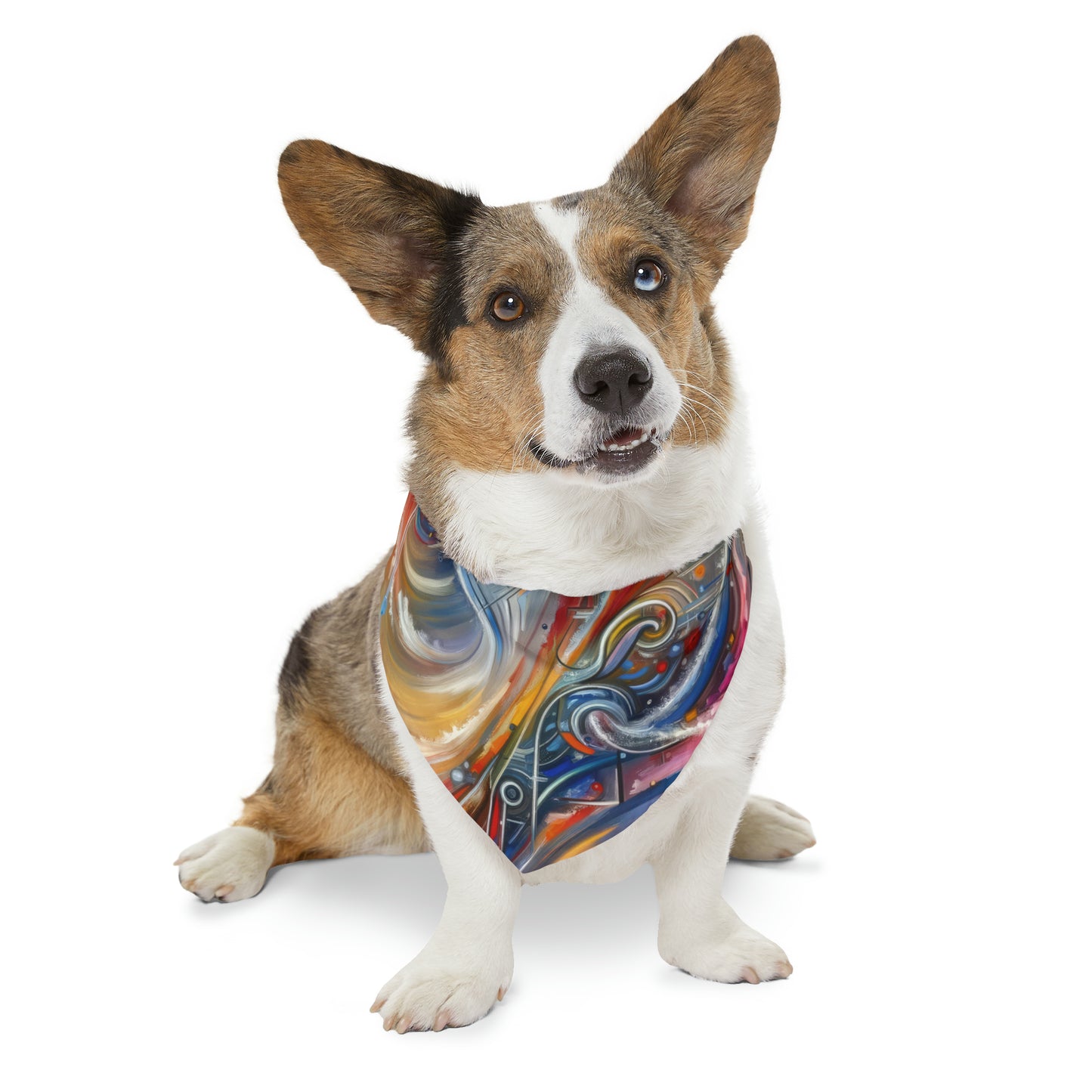 Interconnectivity Tachism Dynamics Pet Bandana Collar