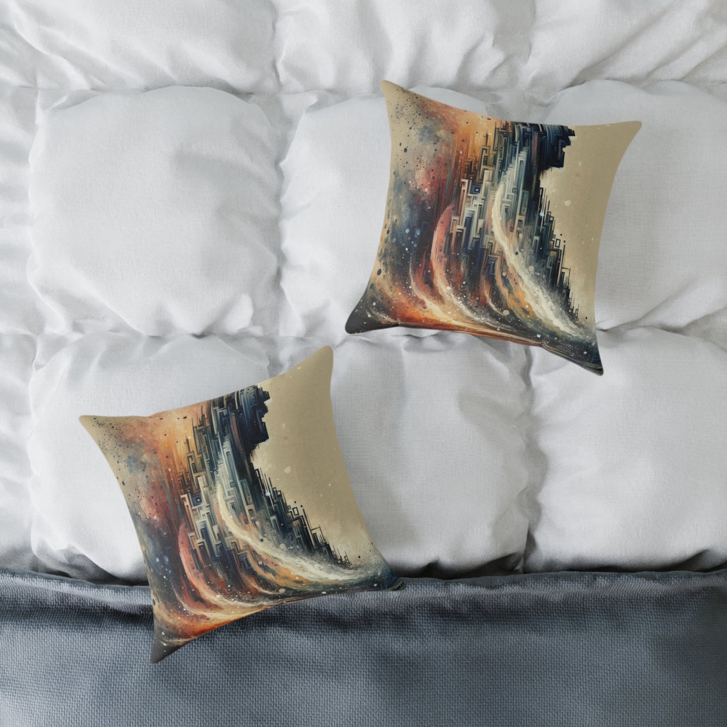 Enduring Echoes Resonance Spun Polyester Pillow