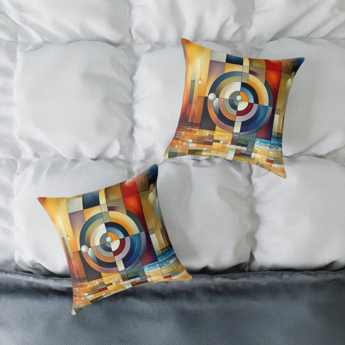 Oneness Through Tachism Spun Polyester Pillow