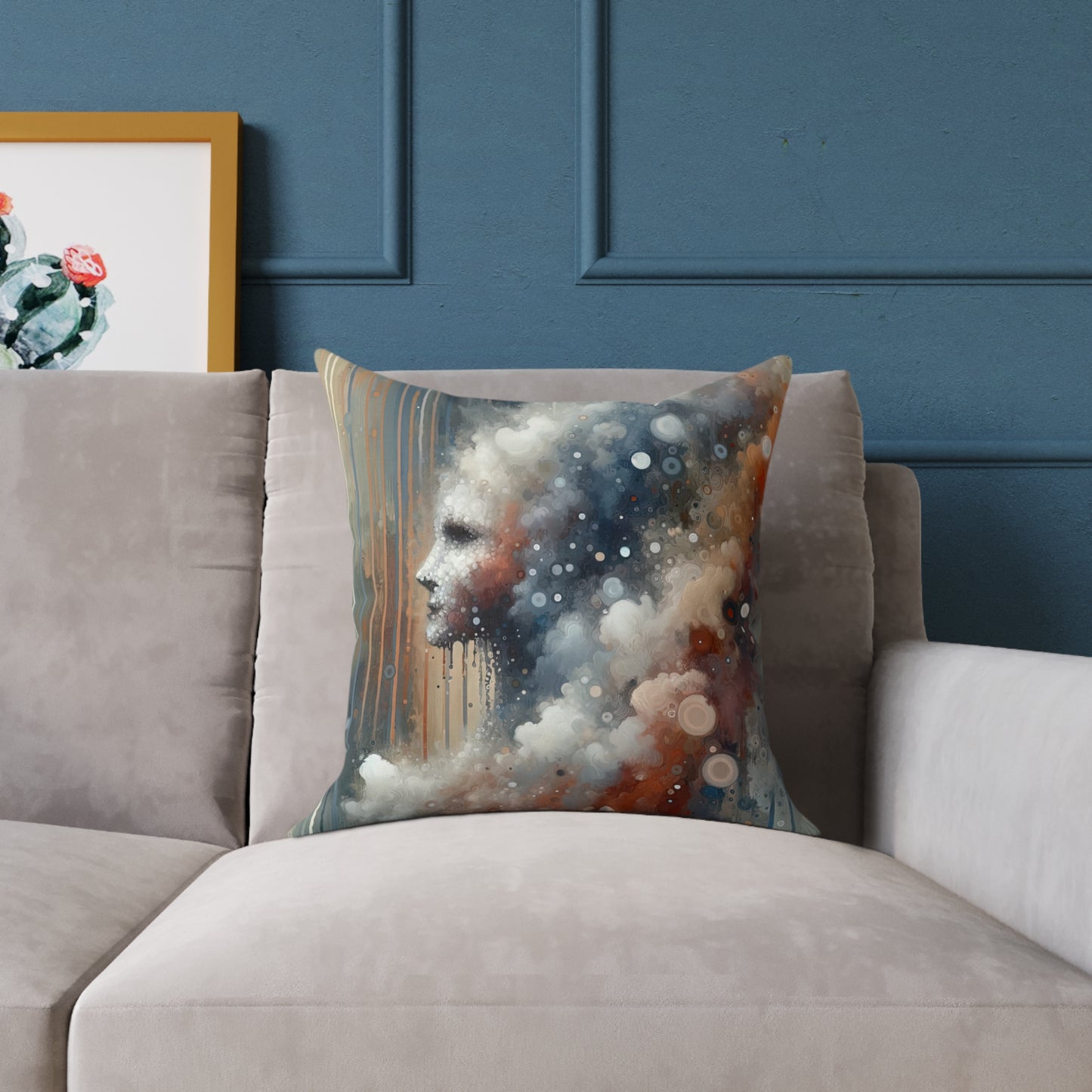 Ephemeral Hour Residue Spun Polyester Pillow