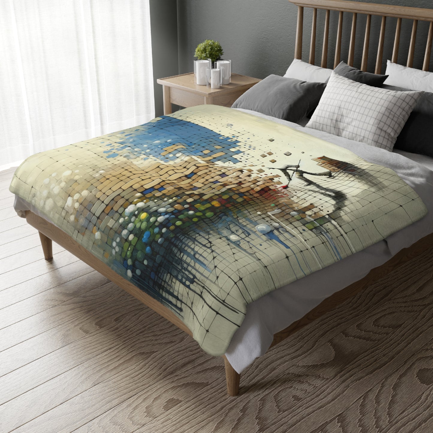 Change Tachism Everyday Velveteen Microfiber Blanket (Two-sided print)