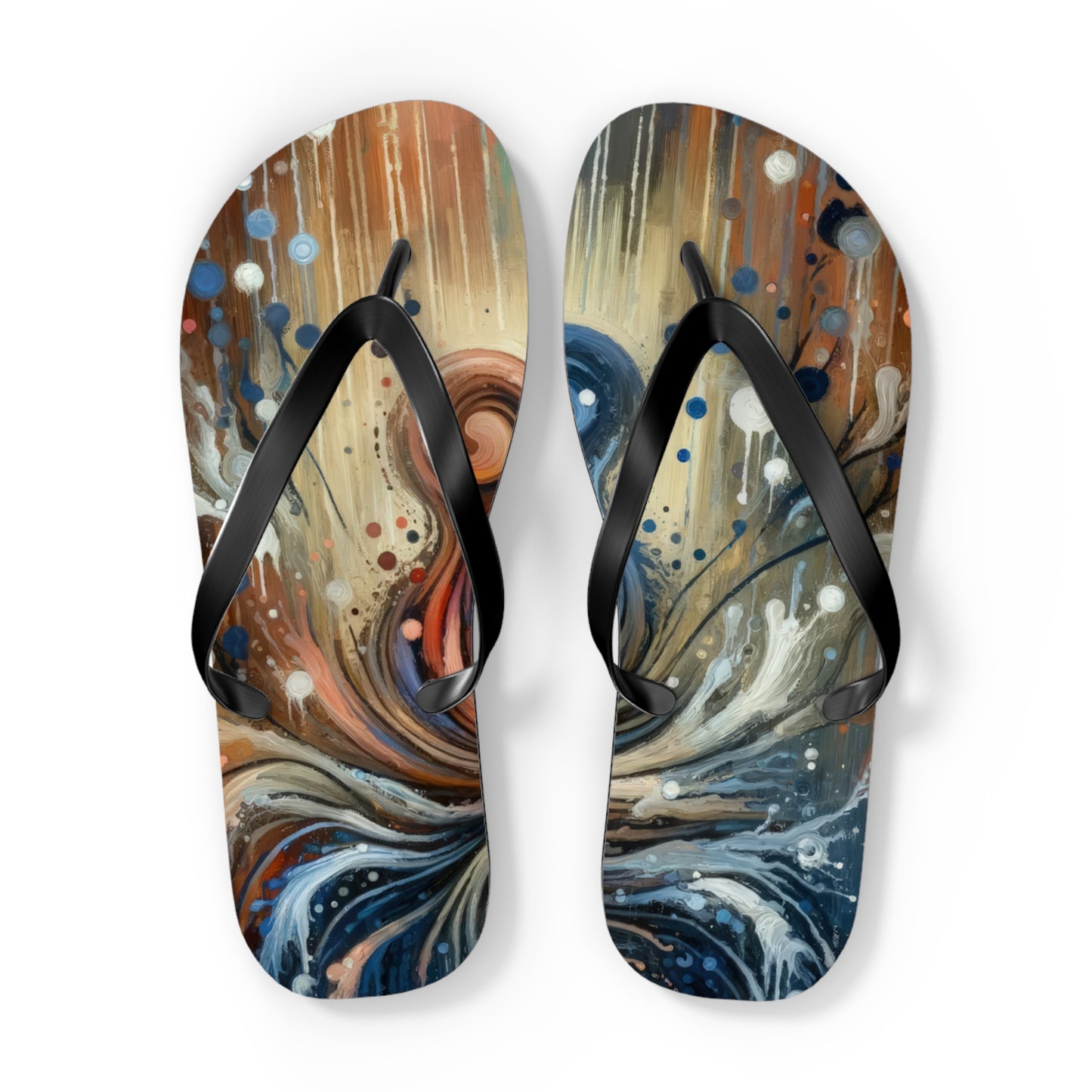 Empathic Connection Tachism Flip Flops
