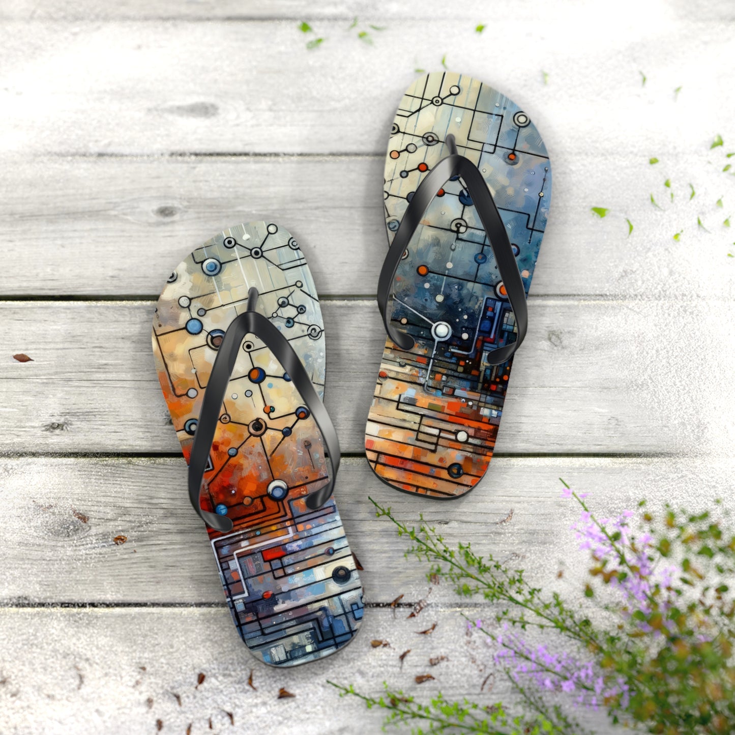 Technological Connectivity Bridge Flip Flops