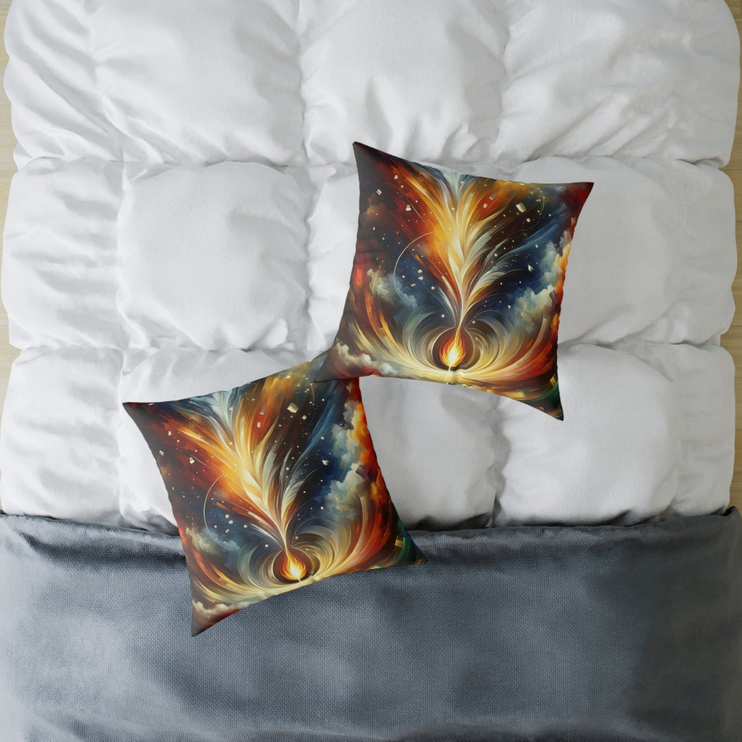 Igniting Transformational Currents Spun Polyester Pillow