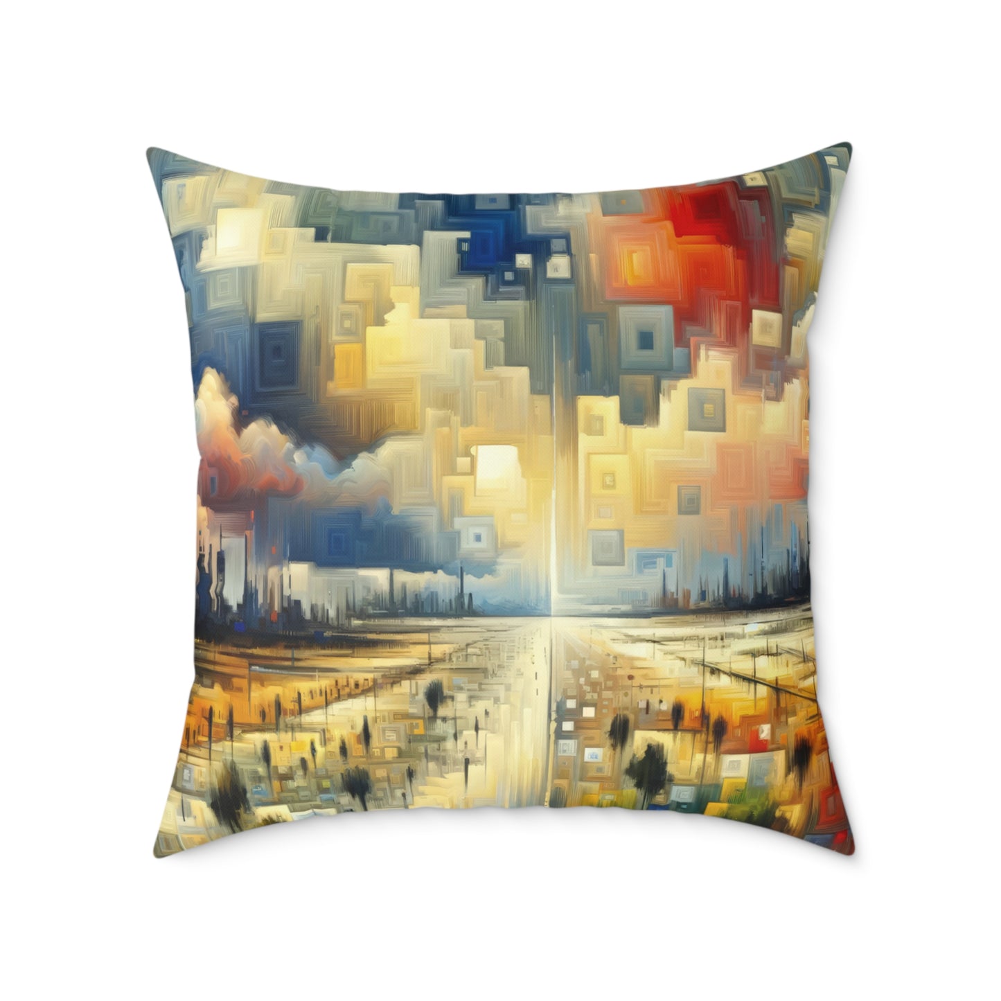 Earnest Gathering Rainwater Spun Polyester Pillow
