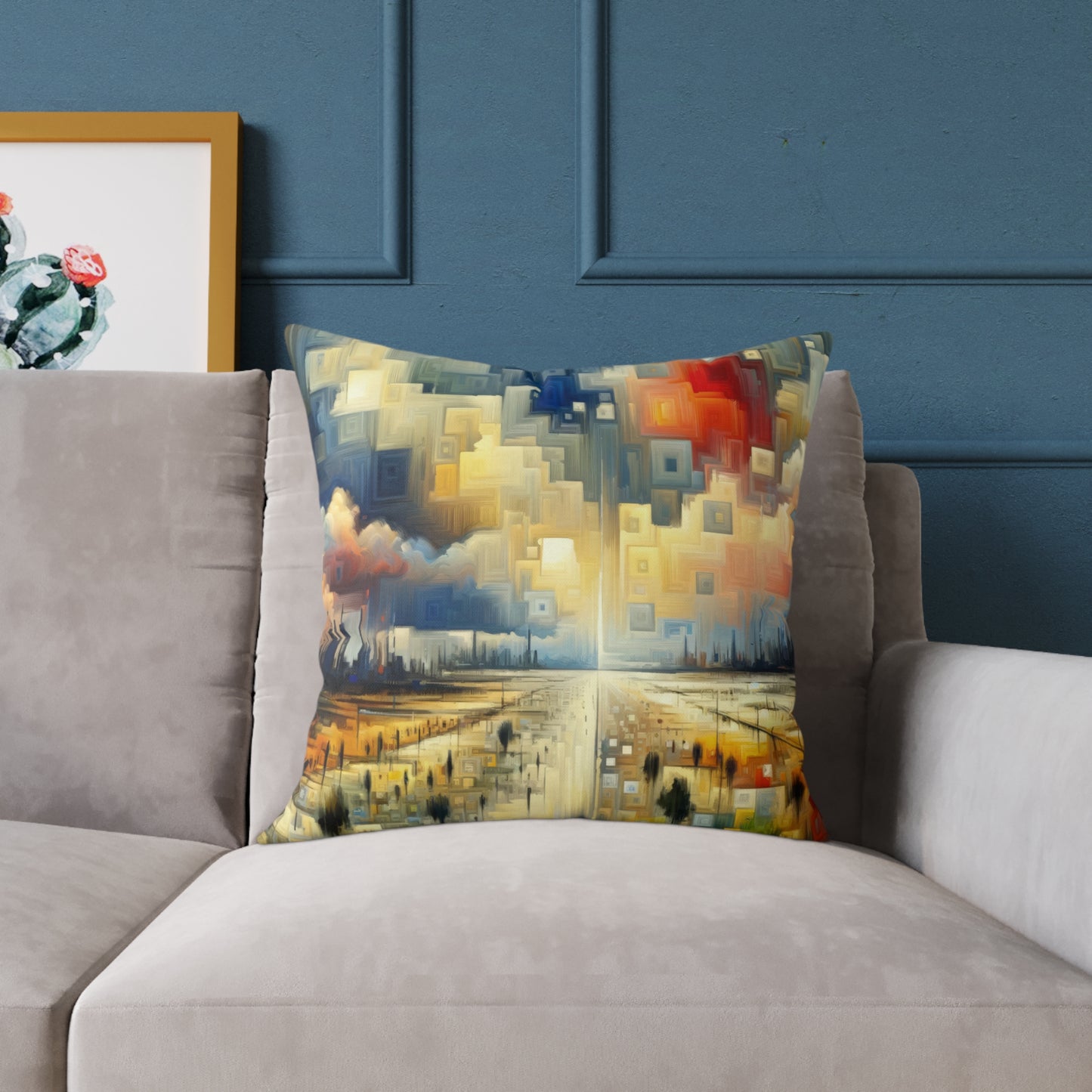Earnest Gathering Rainwater Spun Polyester Pillow