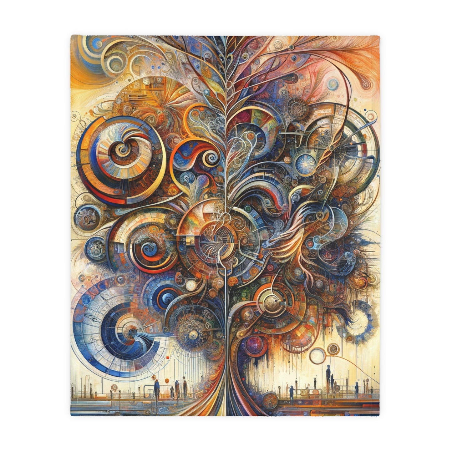 Ethos Web Abstract Velveteen Microfiber Blanket (Two-sided print)
