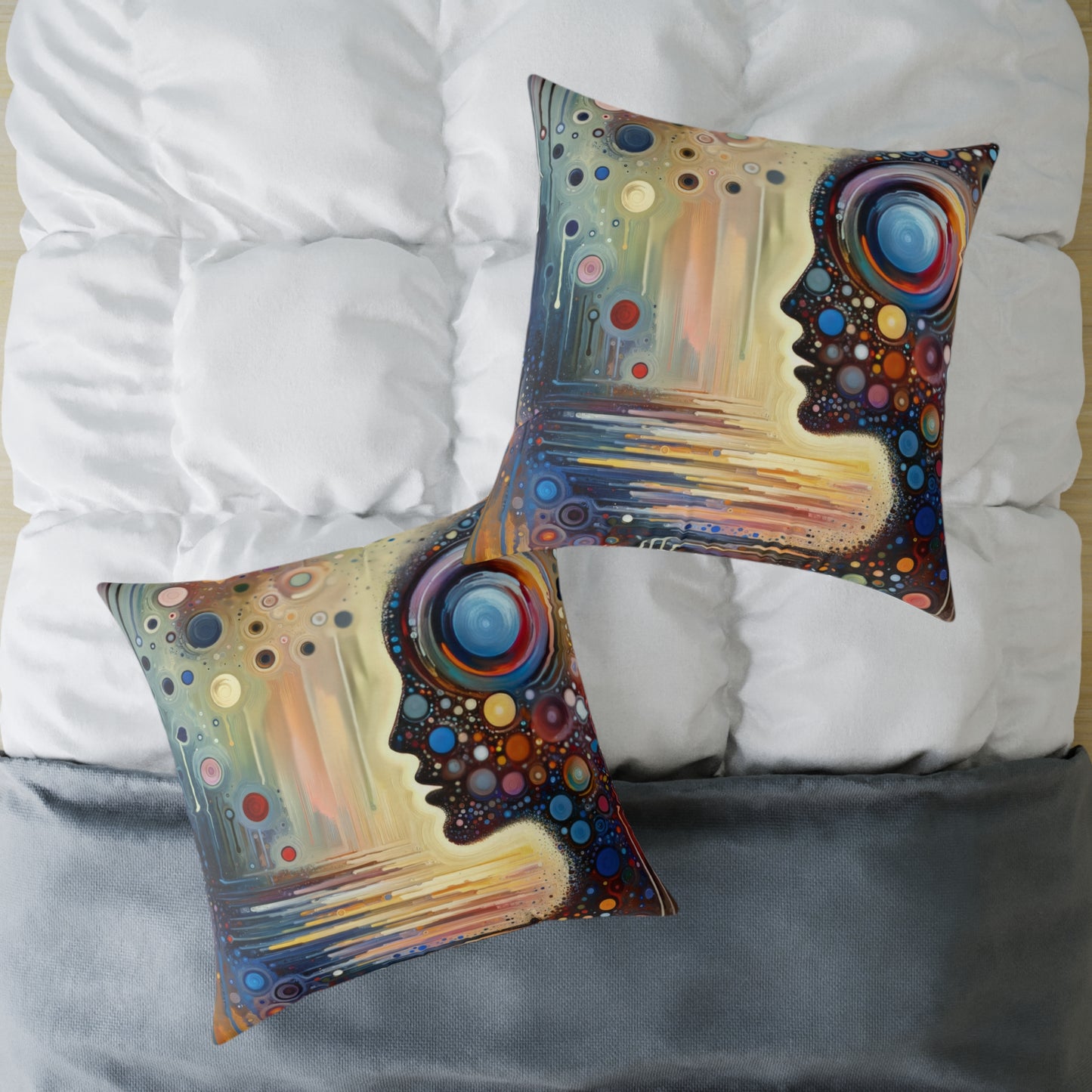 Echoed Intrinsic Universality Spun Polyester Pillow