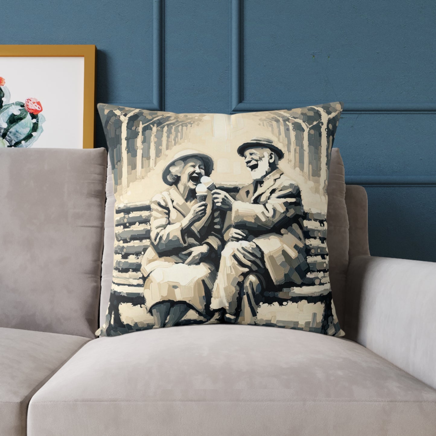 Joyful Companionship Serenity Spun Polyester Pillow