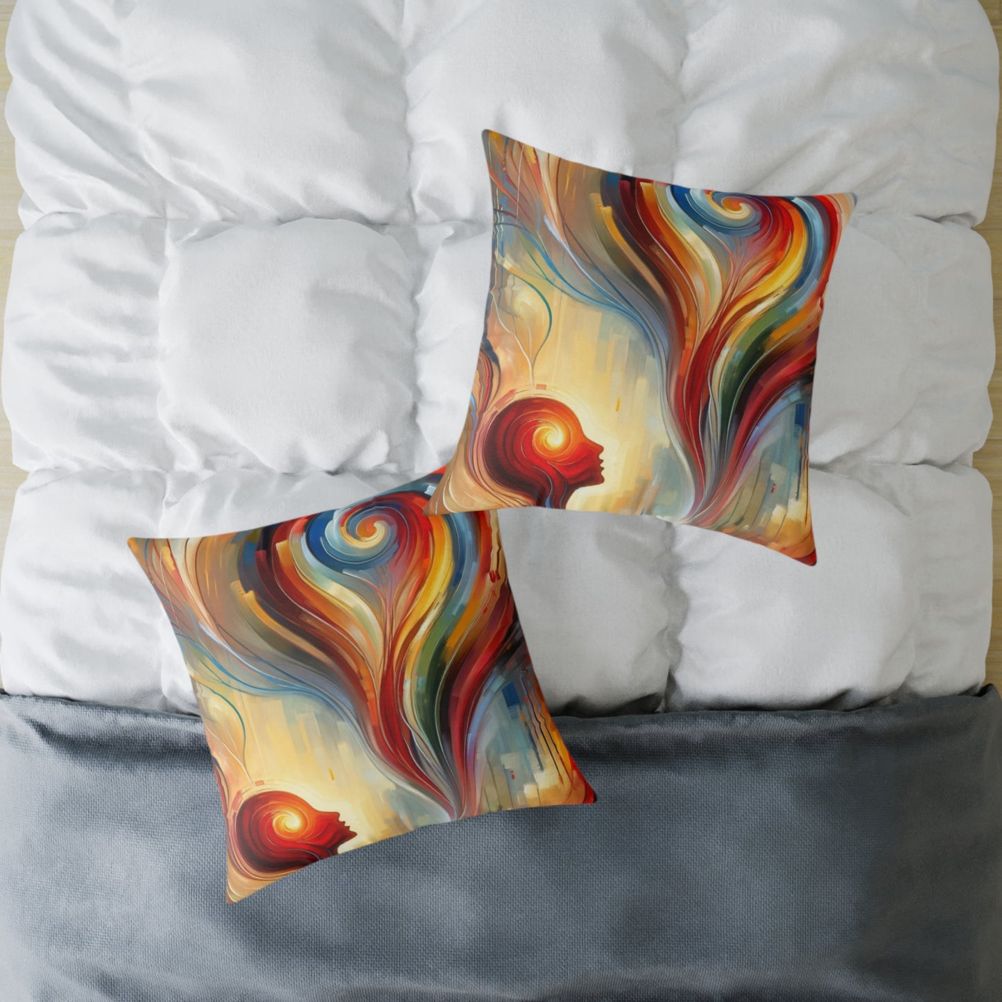 Empathetic Spiral Dialogue Spun Polyester Pillow