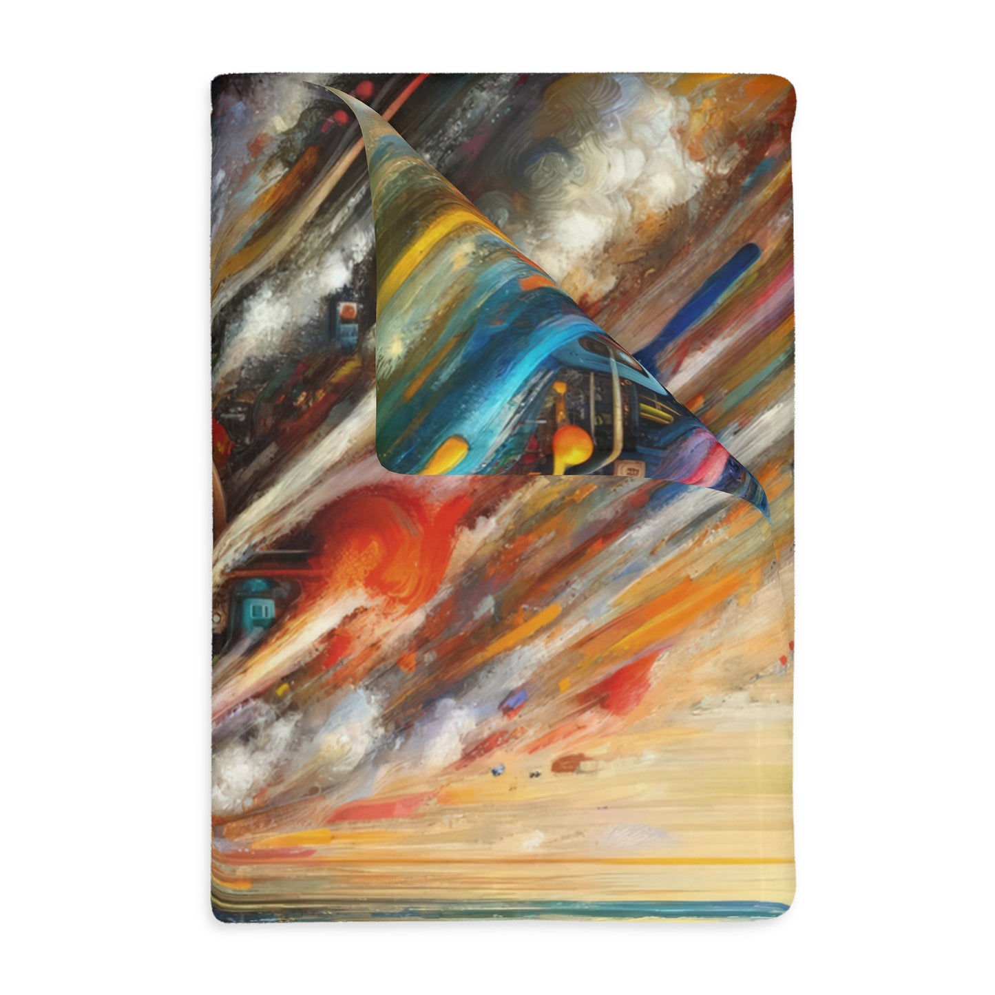 Information Bottleneck Cascade Velveteen Microfiber Blanket (Two-sided print)