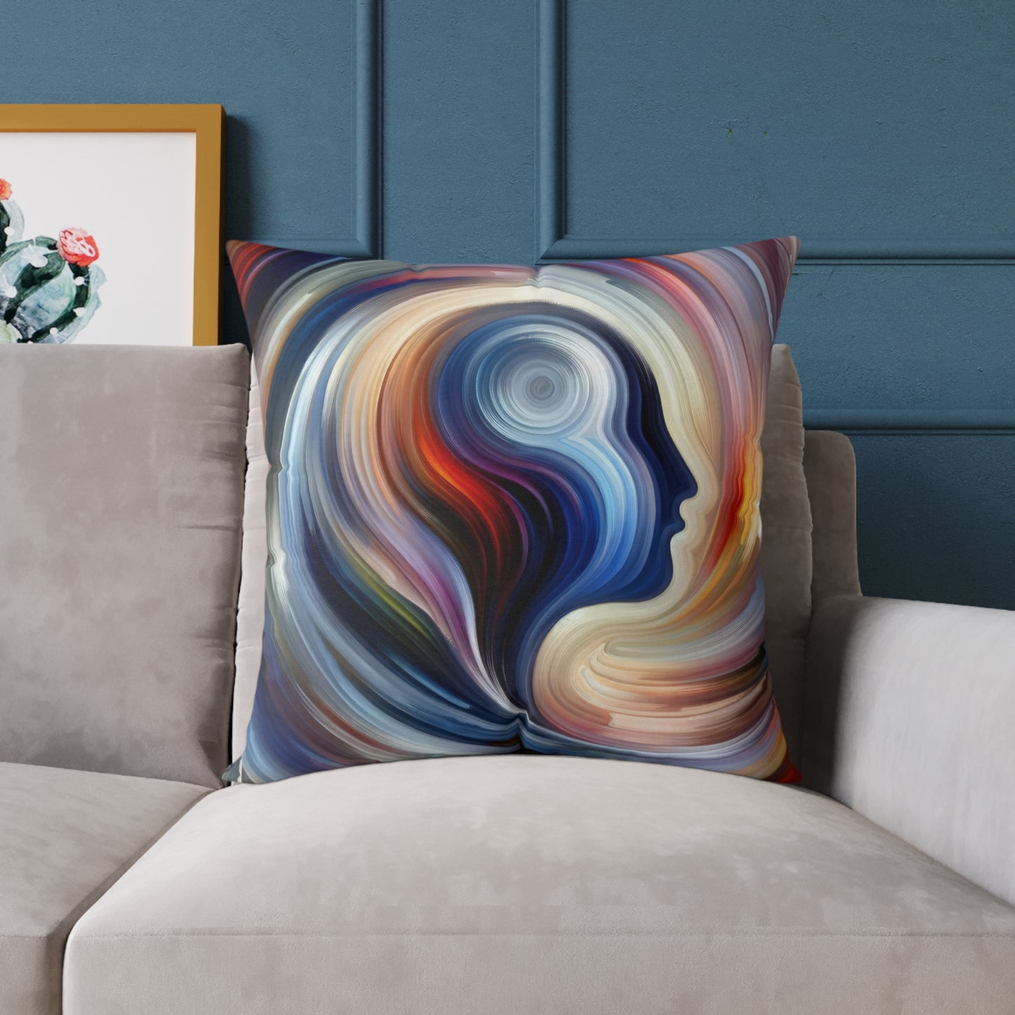 Harmonious Mindset Abstract Spun Polyester Pillow