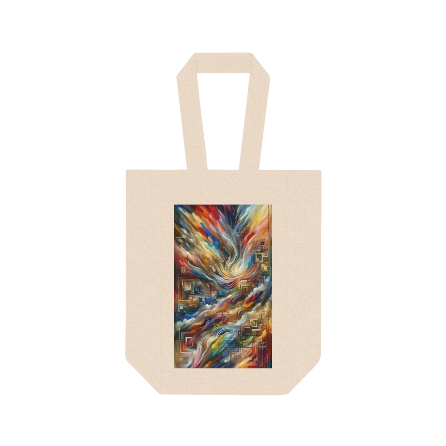 Woven Progress Tapestry Double Wine Tote Bag