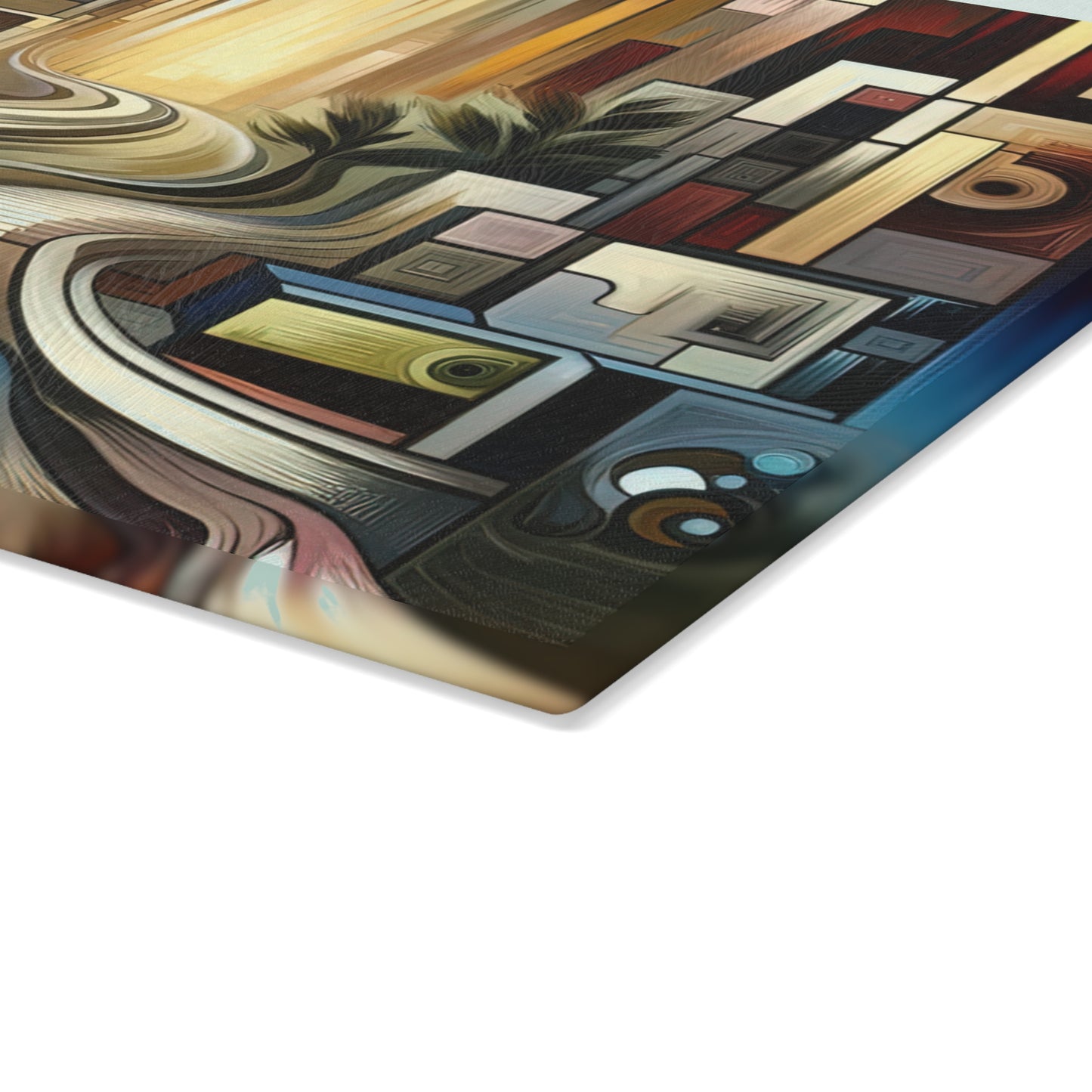 Relatable Journey Abstraction Glass Cutting Board