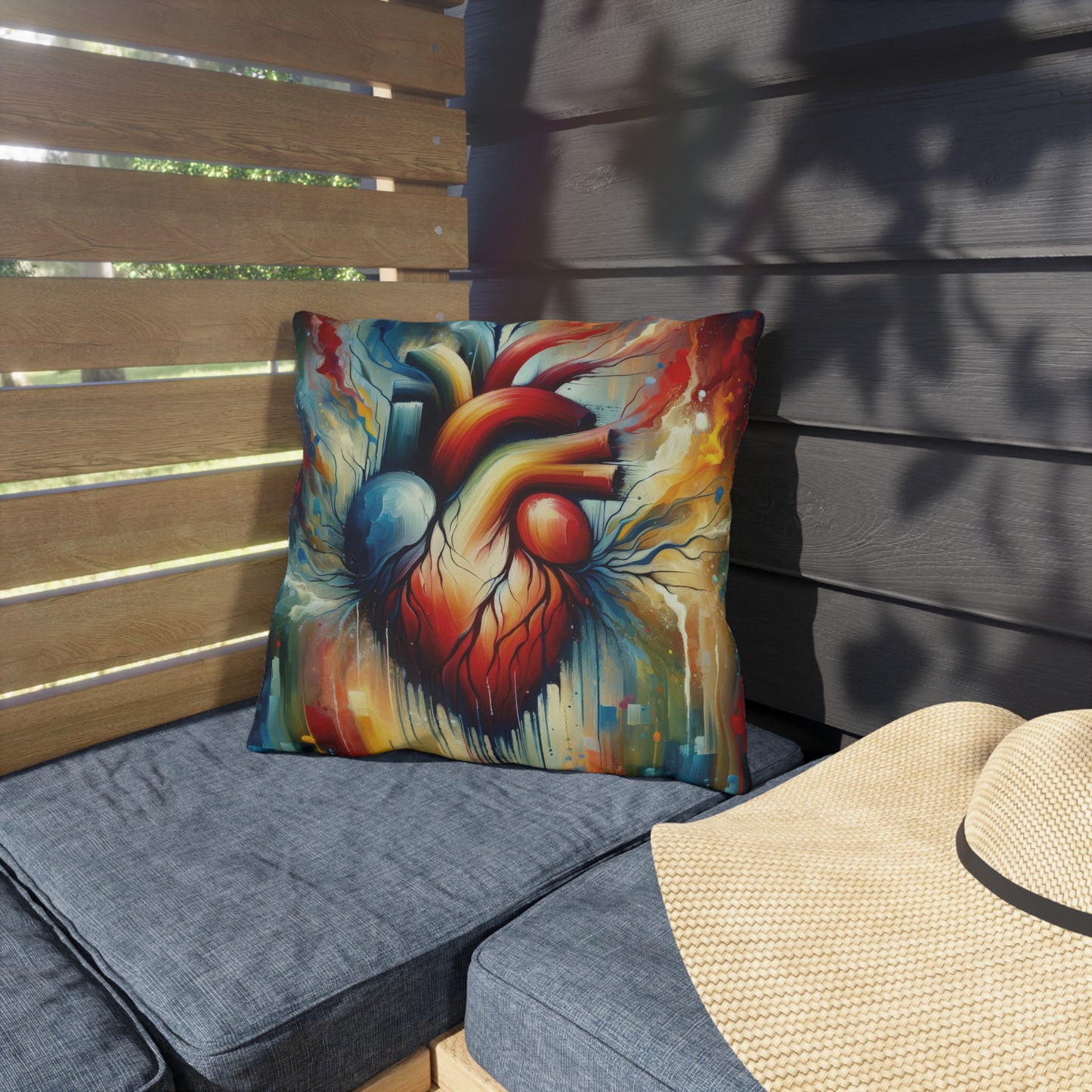 Humanity Heart Unveiled Outdoor Pillows