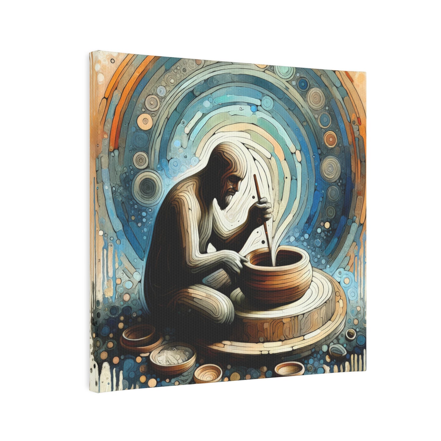Crafting Semantic Pottery Canvas Photo Tile