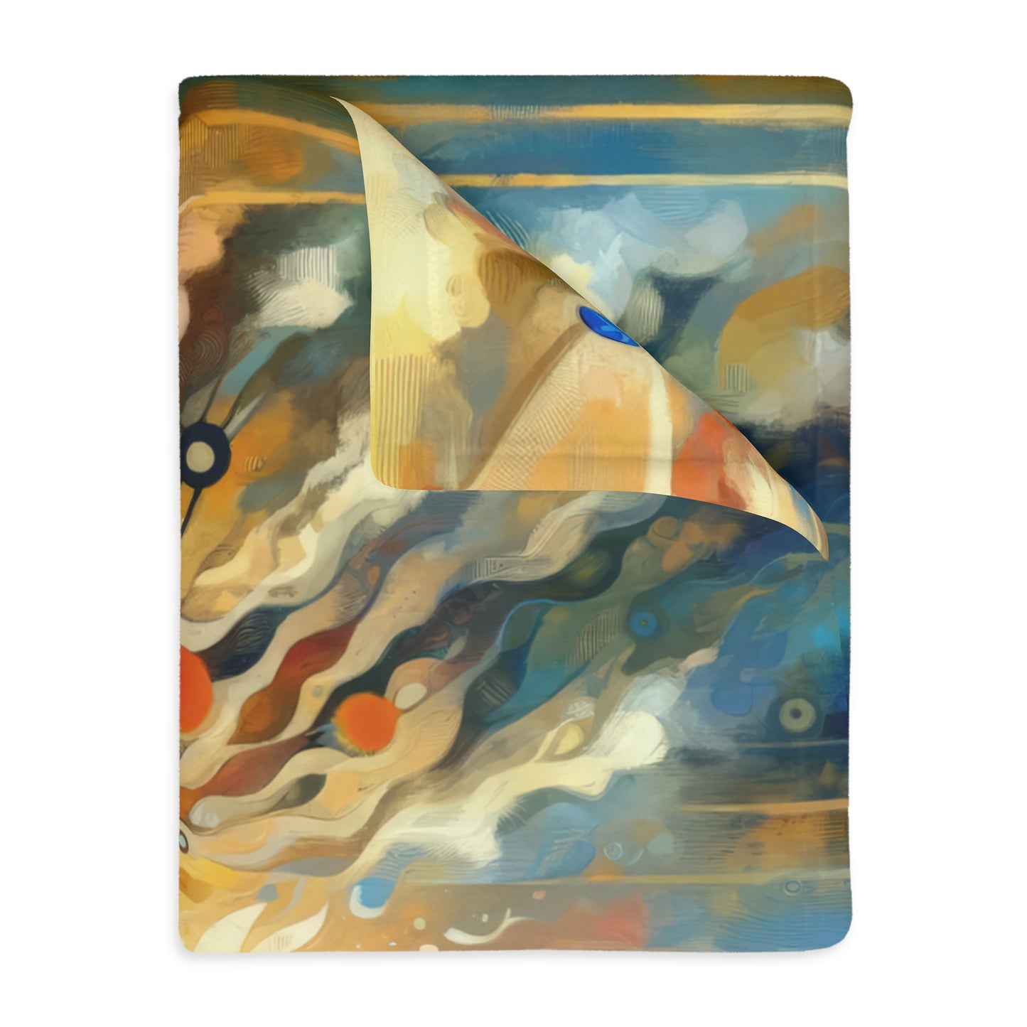 Reflective Digital Meditation Velveteen Microfiber Blanket (Two-sided print)