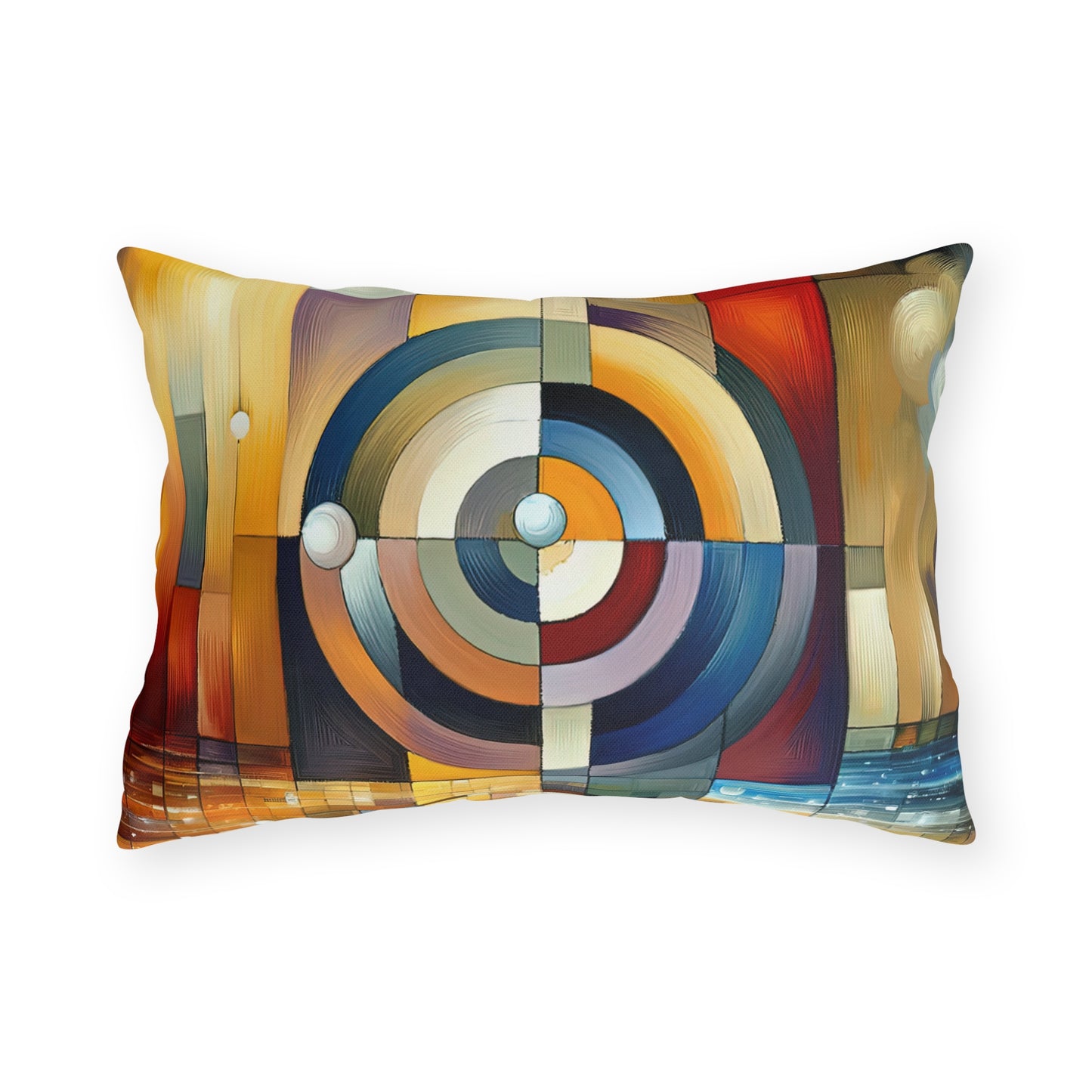 Oneness Through Tachism Outdoor Pillows