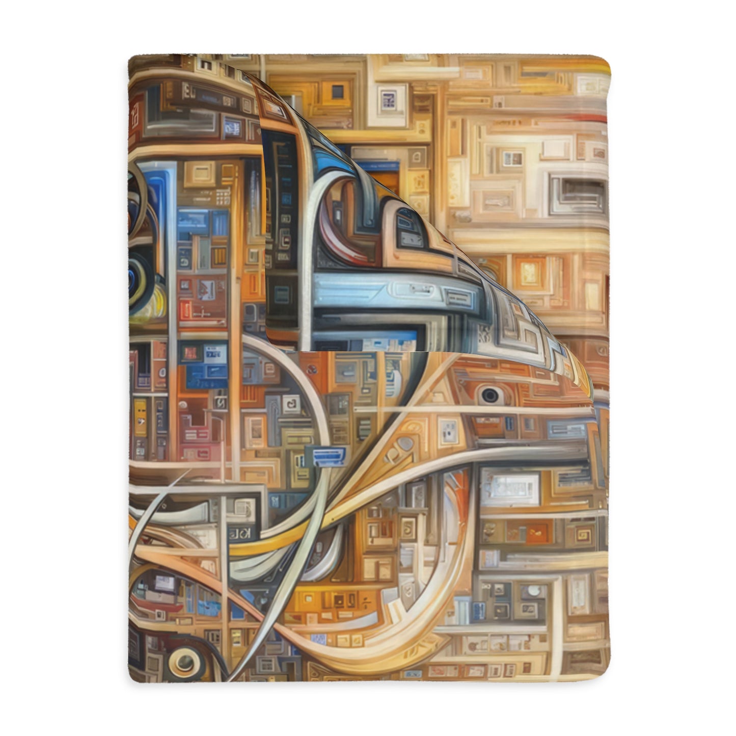 Intricate Life Tapestry Velveteen Microfiber Blanket (Two-sided print)