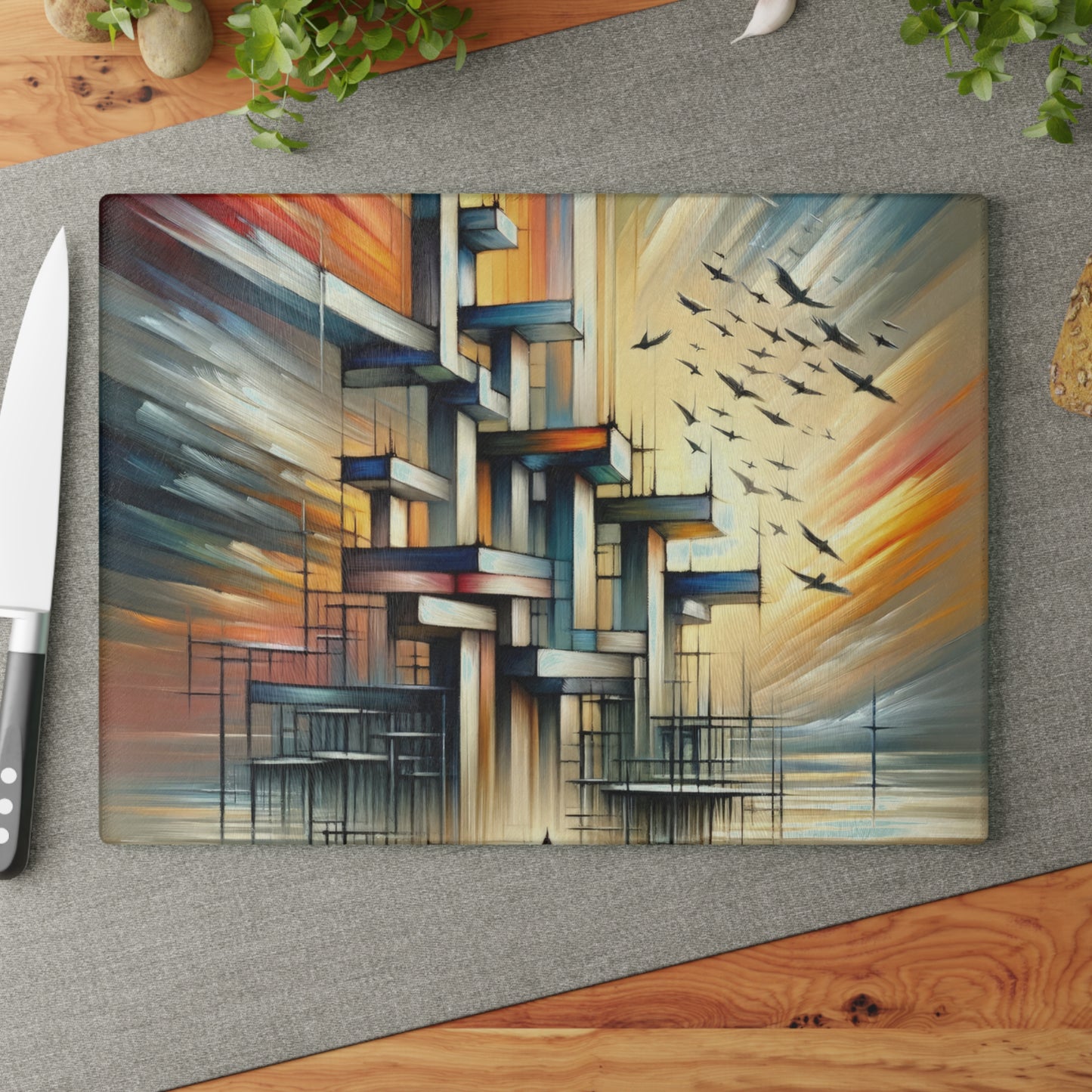 Sovereign Reflective Scaffolding Glass Cutting Board