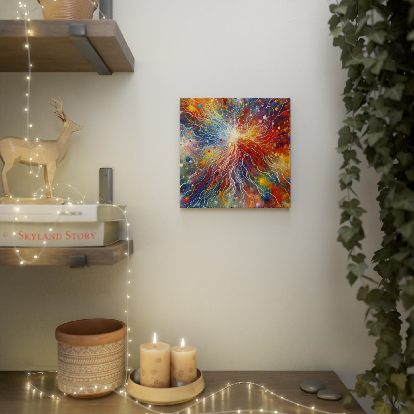 Emotive Yarn Explosion Canvas Photo Tile