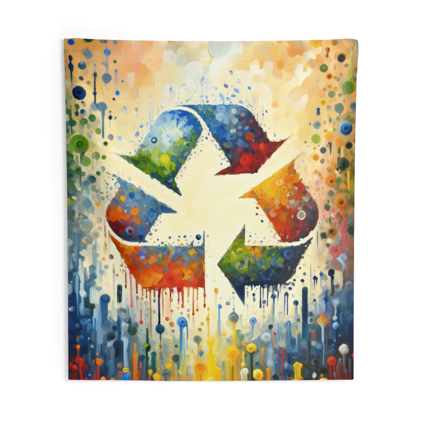 Sustainable Transformation Tachism Indoor Wall Tapestries