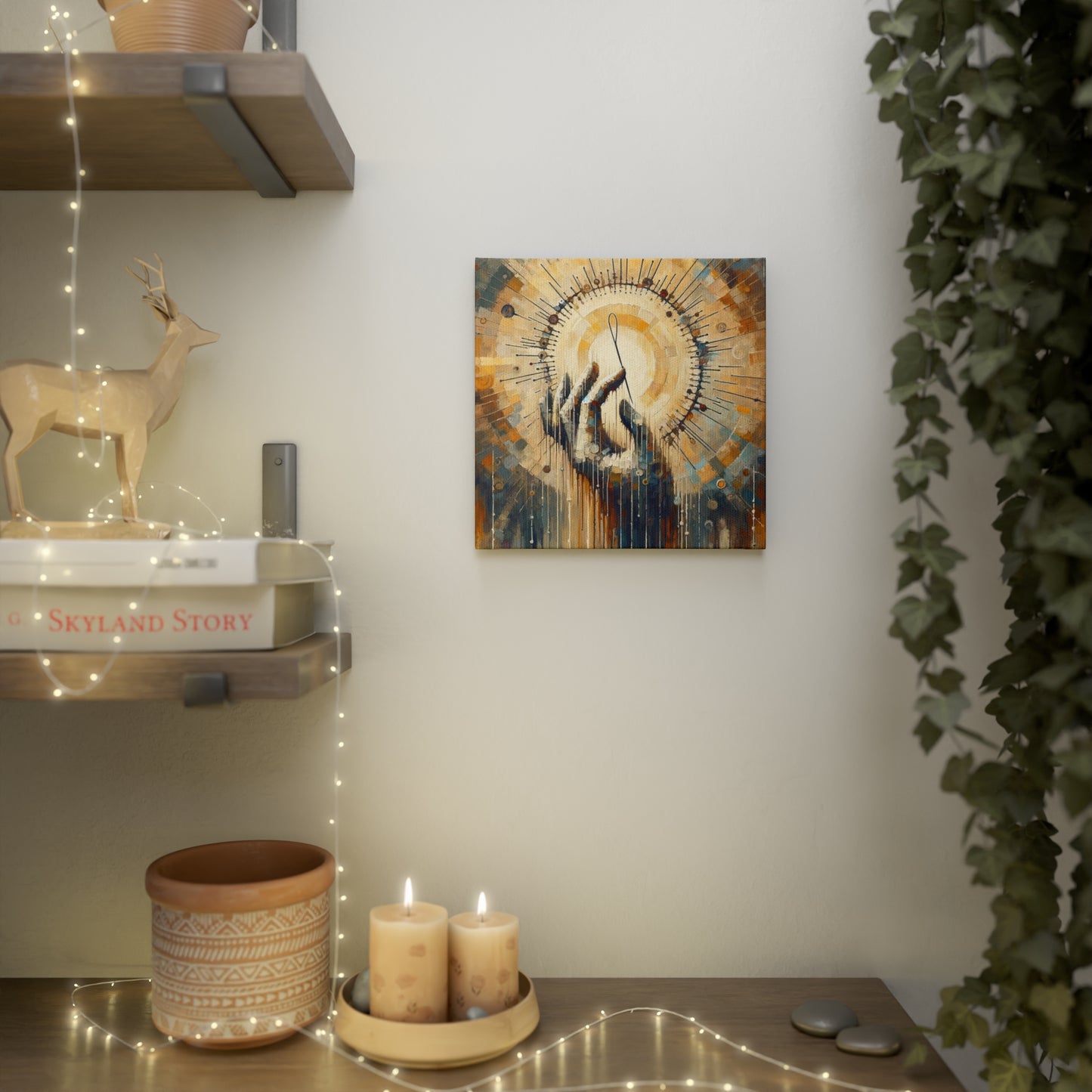 Sovereign Reflective Tachism Canvas Photo Tile