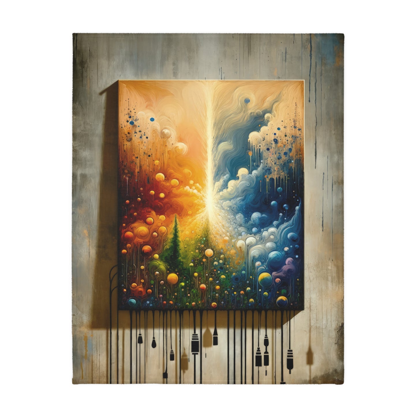 Disconnecting Harmonious Reconnection Velveteen Microfiber Blanket (Two-sided print)