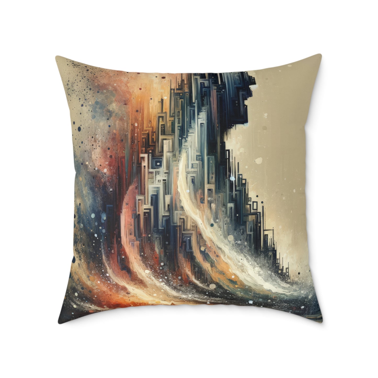Enduring Echoes Resonance Spun Polyester Pillow