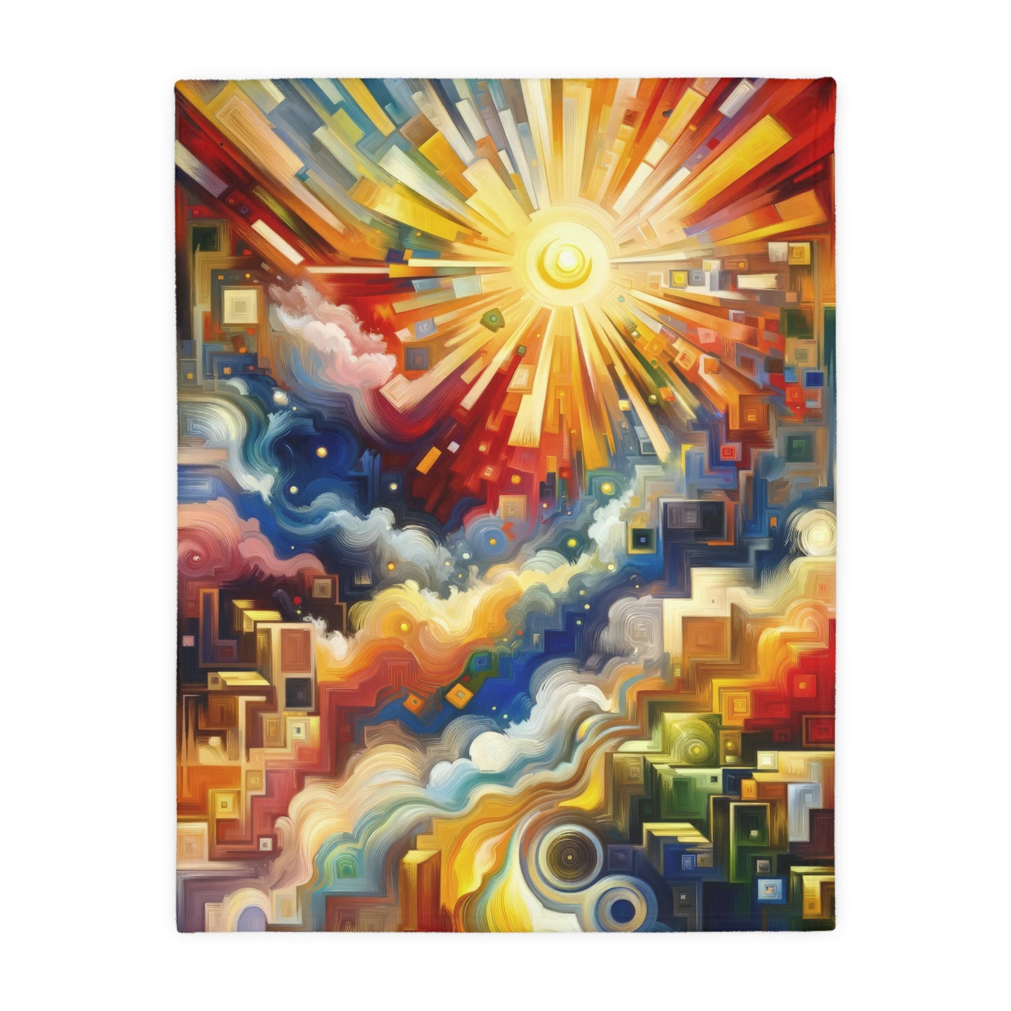 Abundant Resources Burst Velveteen Microfiber Blanket (Two-sided print)