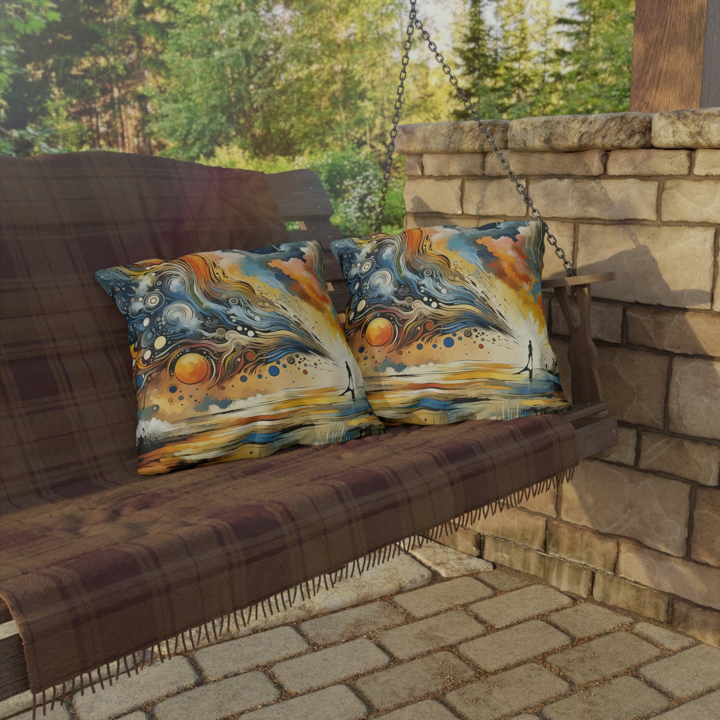 Intentional Awakening Reflection Outdoor Pillows