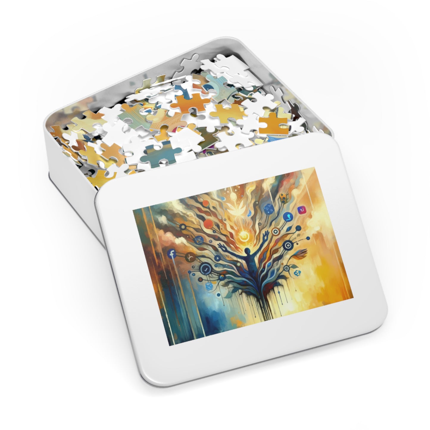 Reflective Digital Meditation Jigsaw Puzzle (30, 110, 252, 500,1000-Piece)