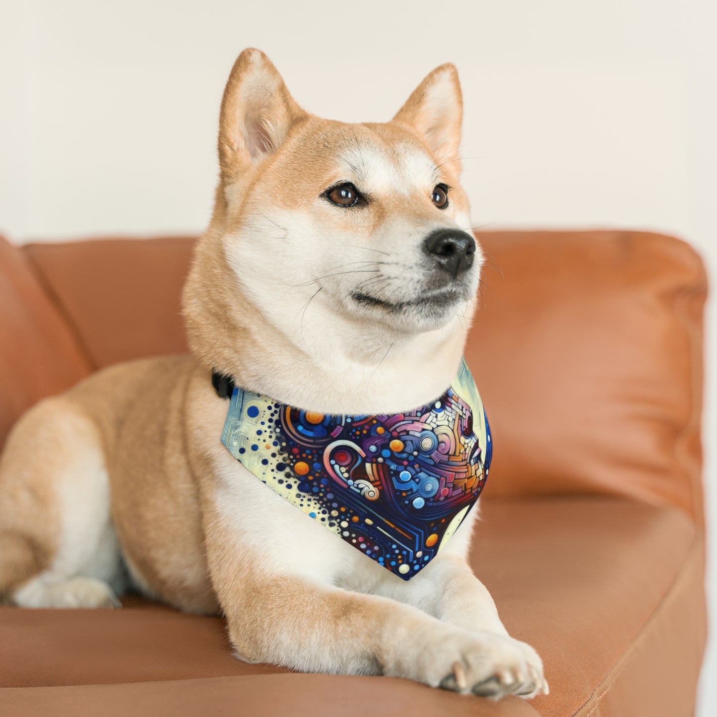 Digital Carving Abstract Pet Bandana Collar