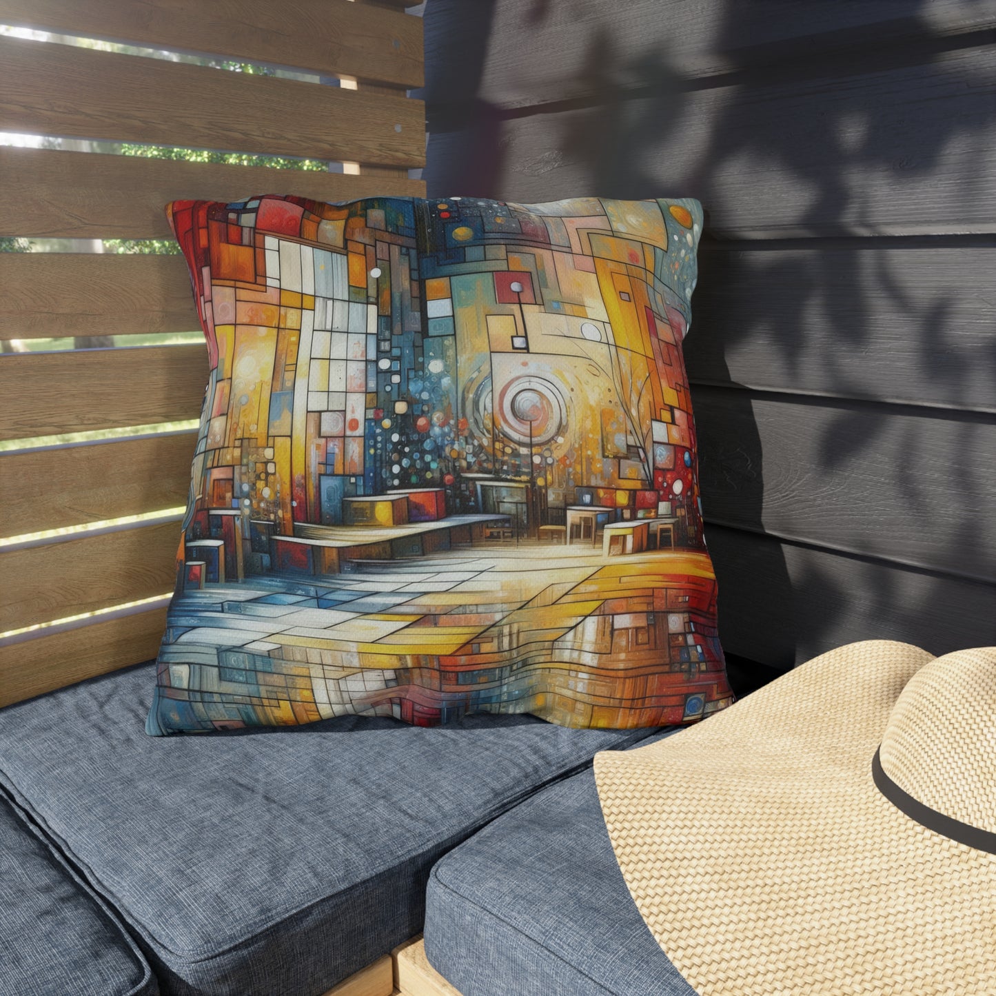 Reflective Habitation Art Outdoor Pillows