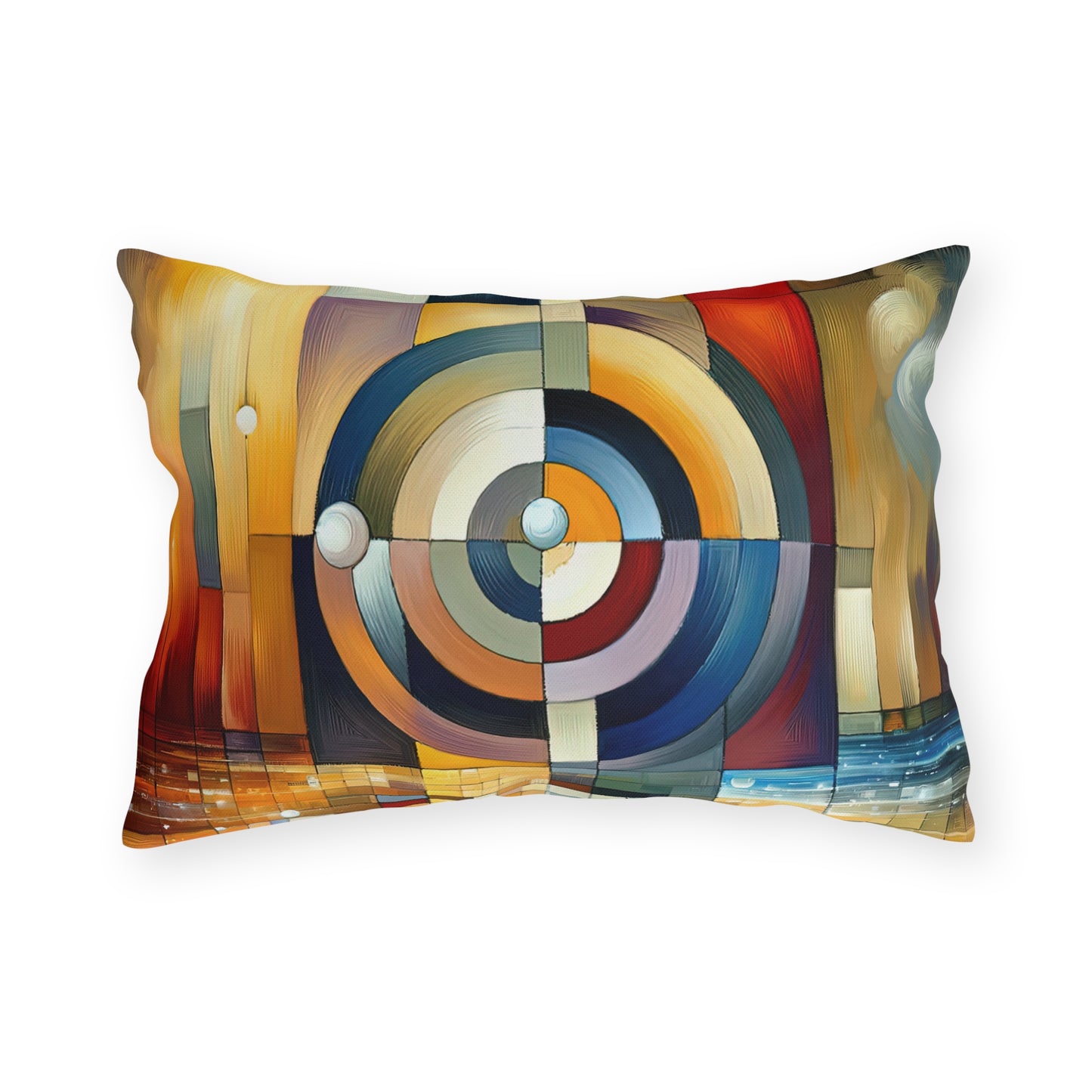 Oneness Through Tachism Outdoor Pillows
