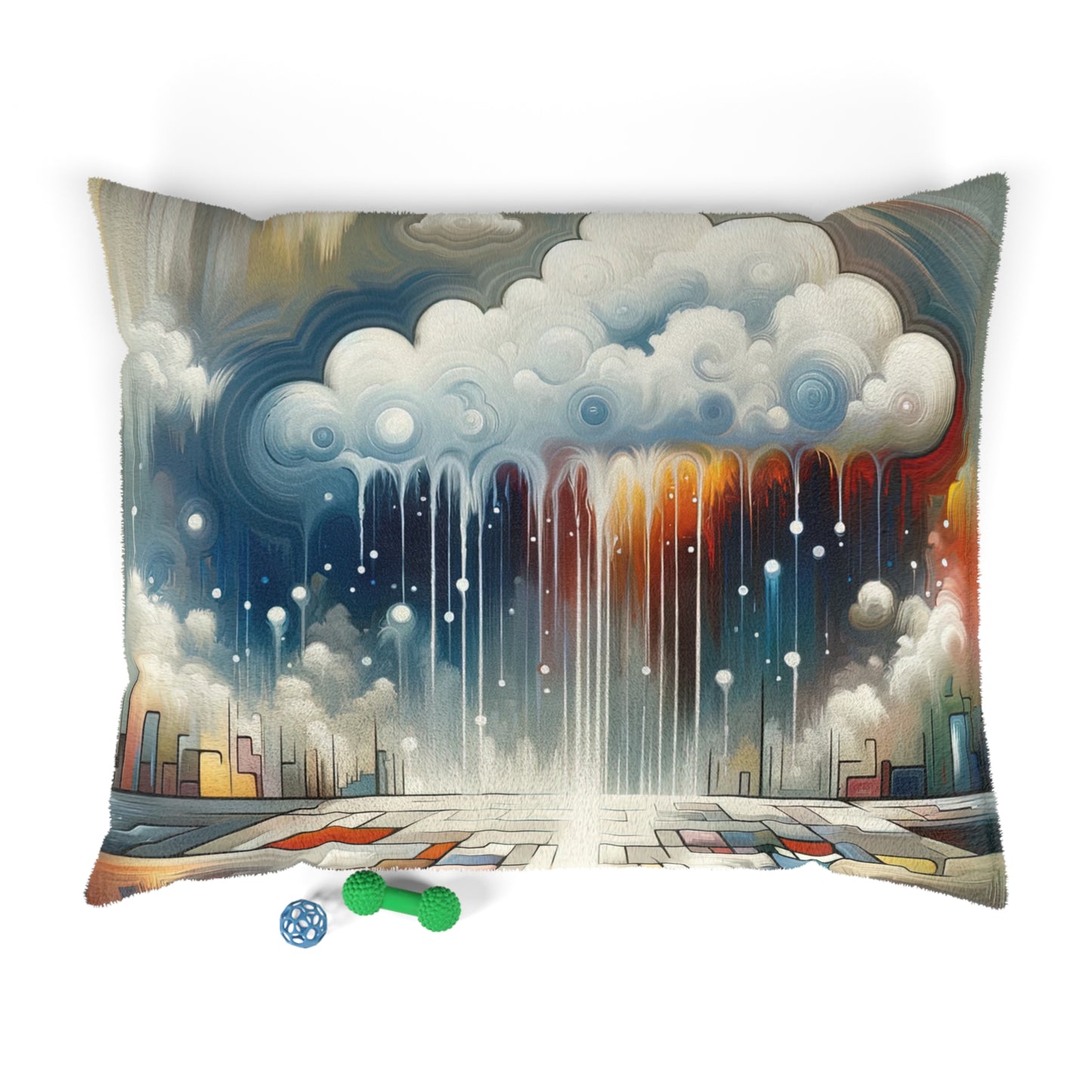 Grounding Silver Clouds Pet Bed