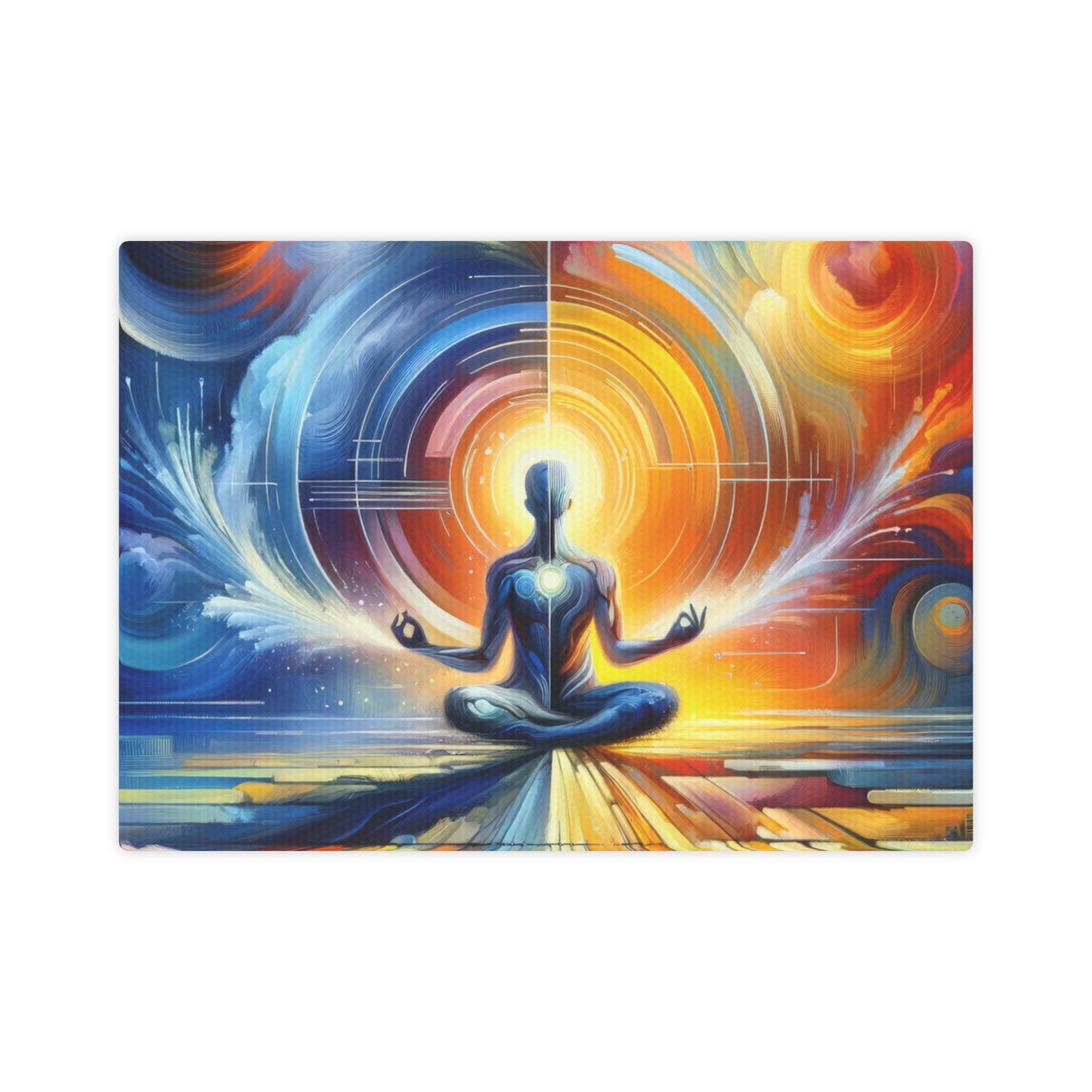 Techno Spiritual Synthesis Canvas Photo Tile