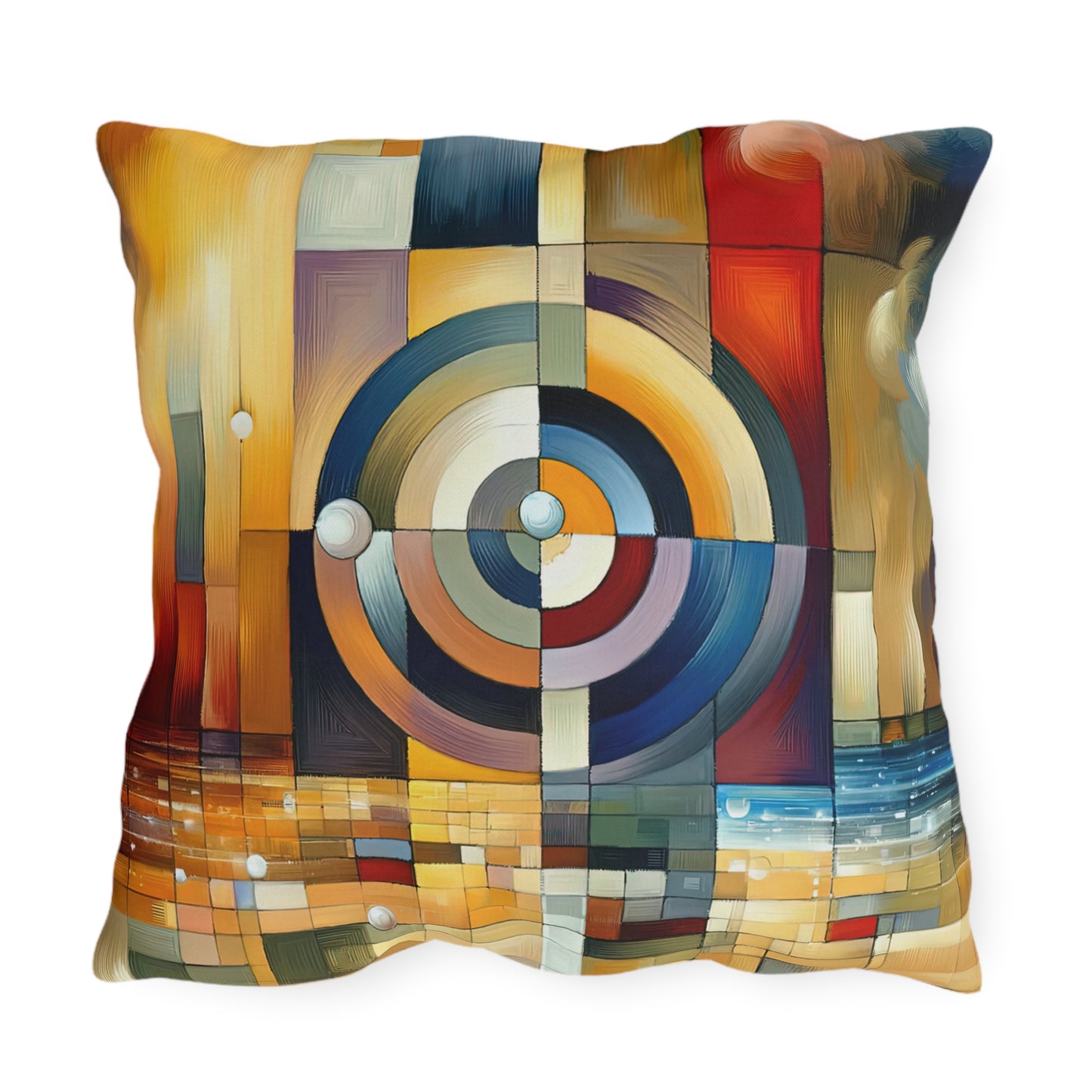 Oneness Through Tachism Outdoor Pillows